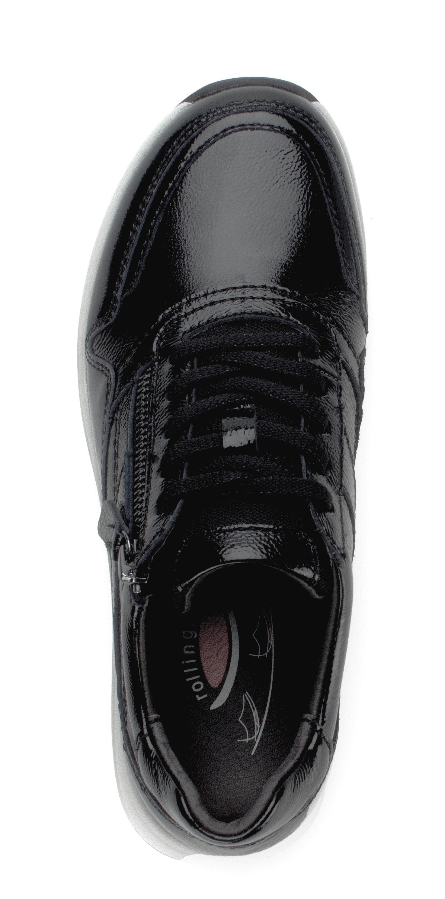 rollingsoft Keilsneaker, Schnürschuh, Halbschuh, Freizeitschuh mit seitlichem Reißverschluss