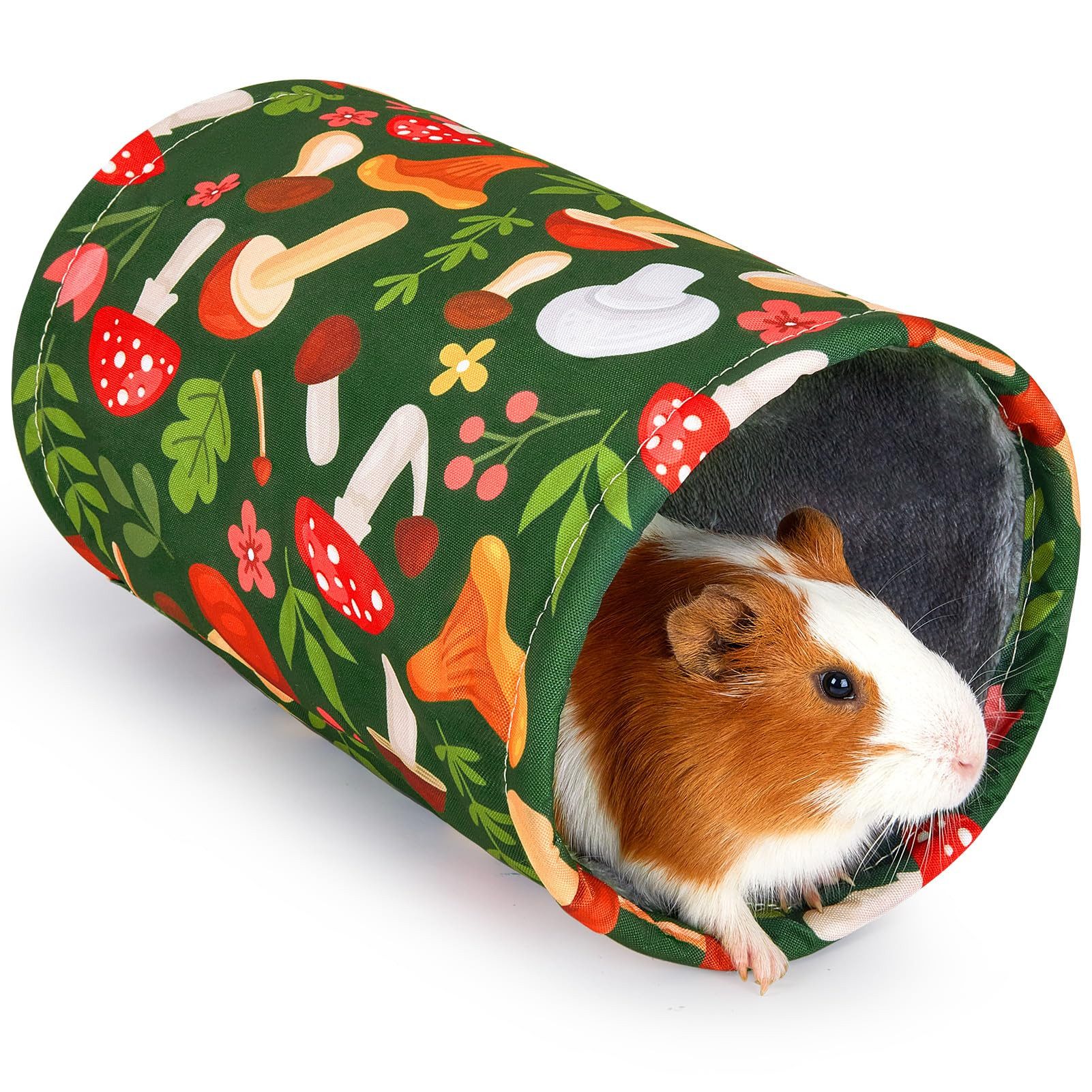Ledander Kleintiertunnel Meerschweinchen Tunnel – Zubehör aus Canvas, Waschbarer Kuscheltunnel, für Hamster,&Frettchen–Faltbarer Spieltunnel & Versteck für Kleintiere