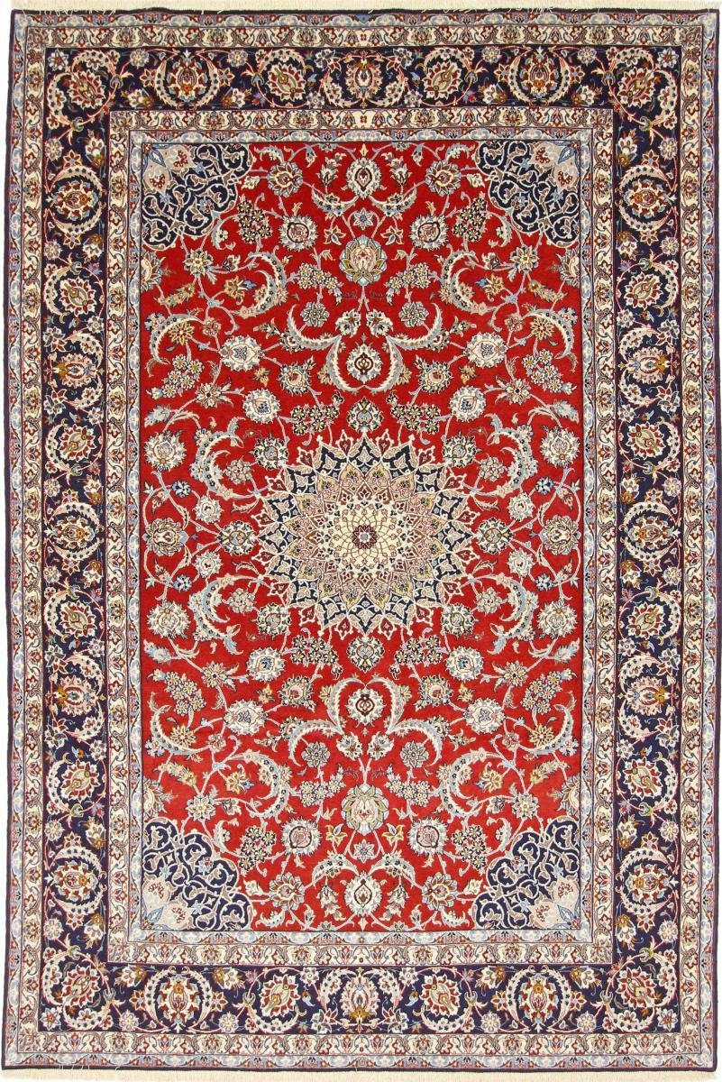 Orientteppich Isfahan 199x301 Handgeknüpfter Orientteppich / Perserteppich, Nain Trading, rechteckig, Höhe: 6 mm