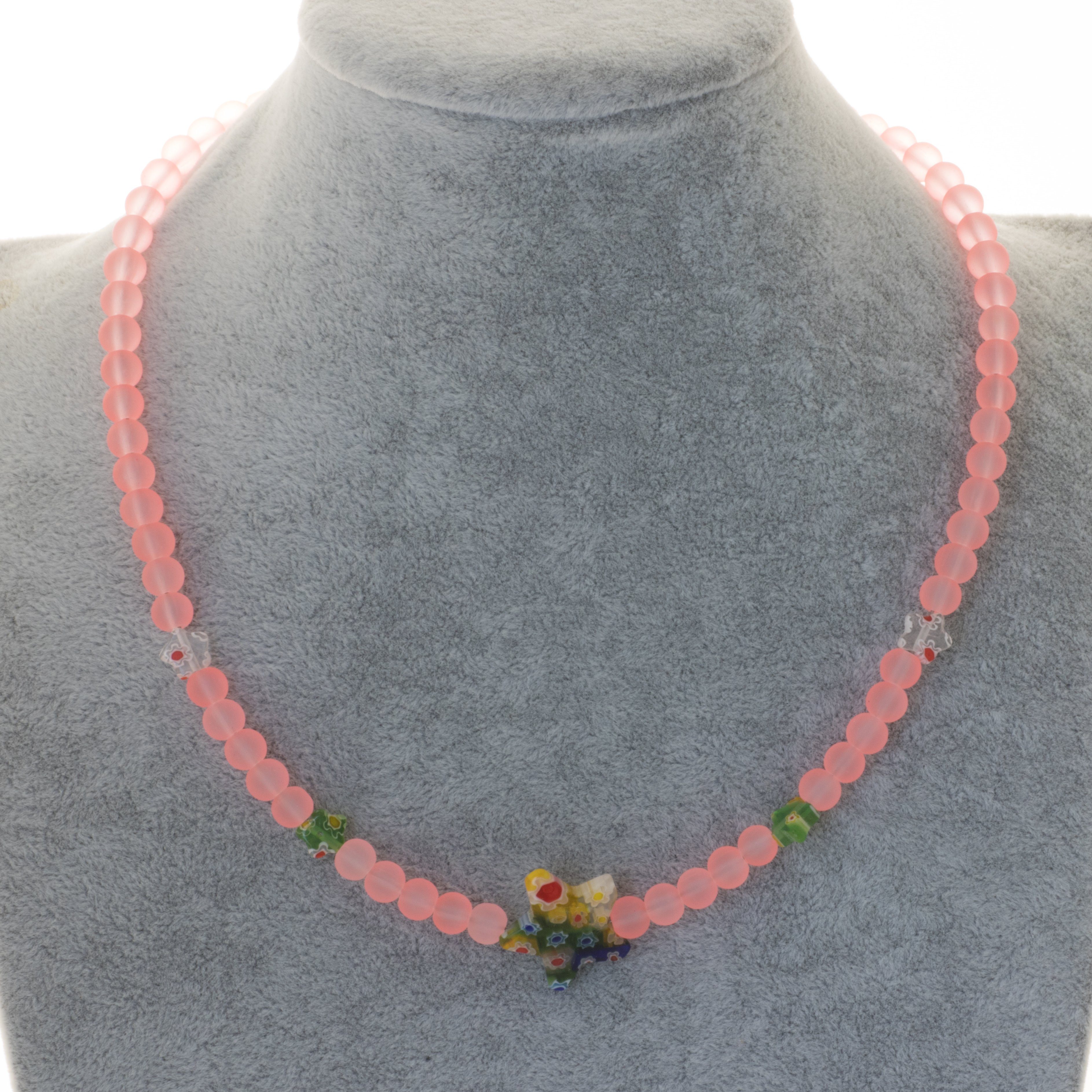 Bella Carina Sternchen Perlenkette mit pink neon Kinderkette
