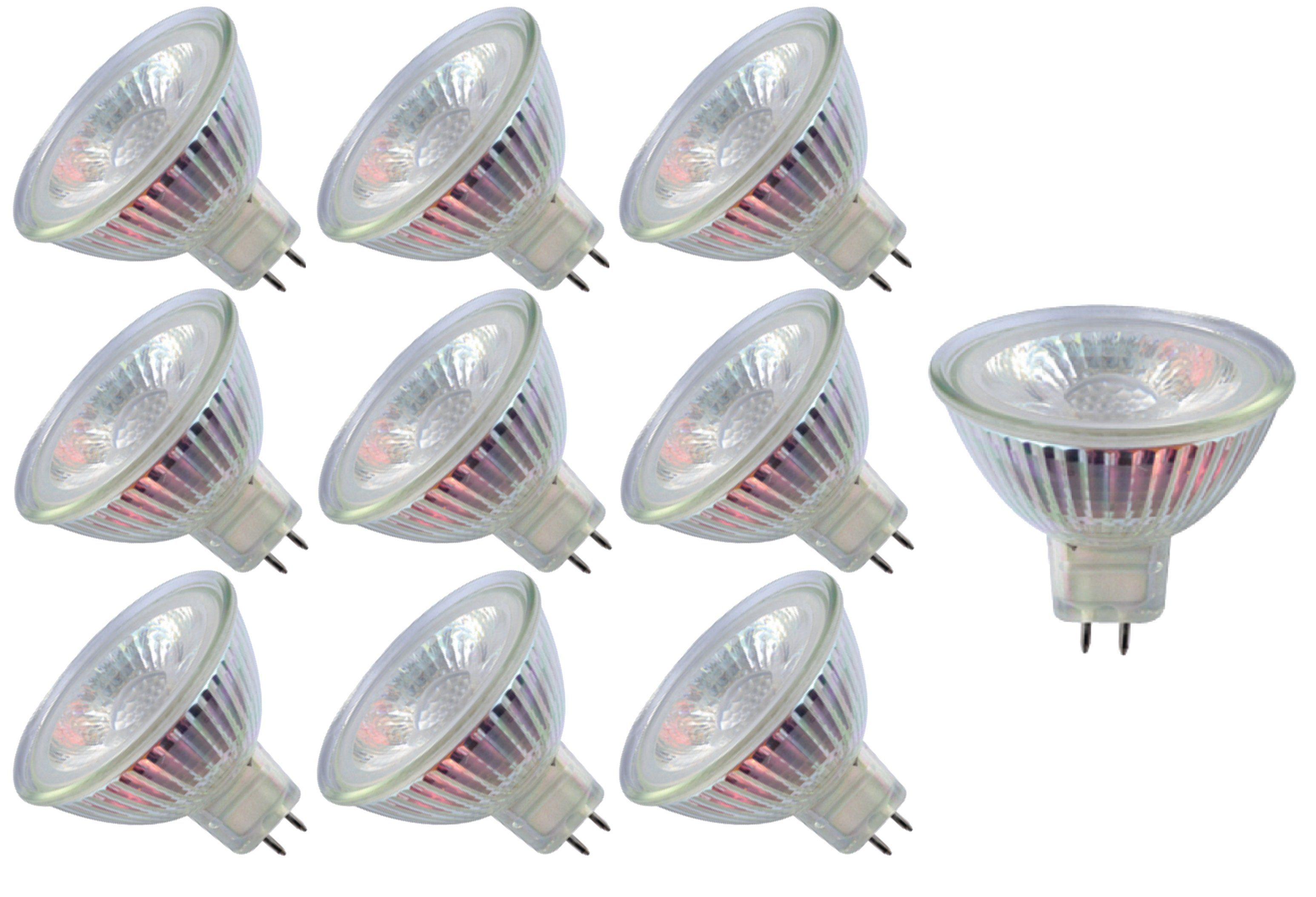 TRANGO LED-Leuchtmittel, 10er Set MR16-NT3 LED Leuchtmittel mit MR16 Fassun günstig online kaufen