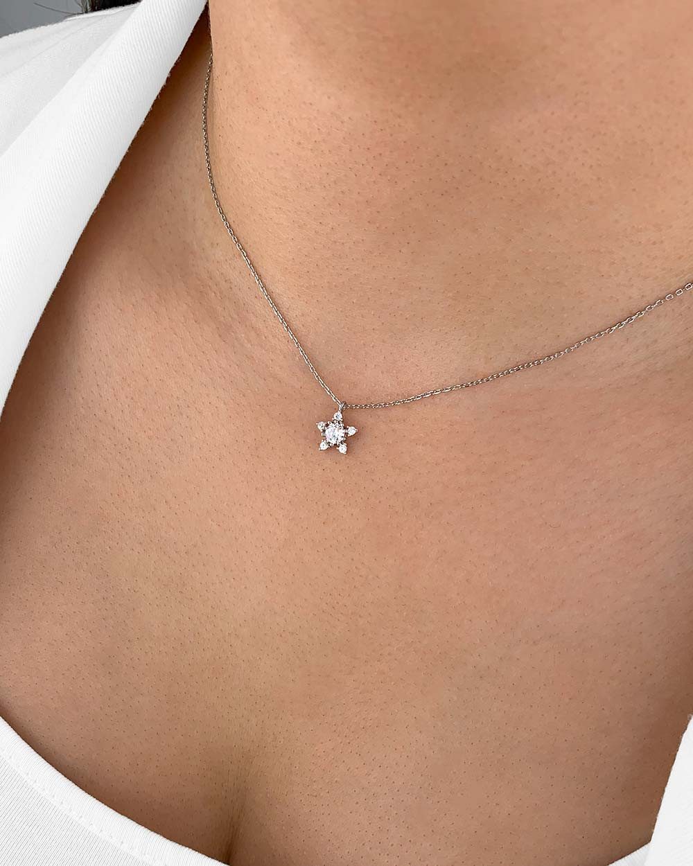 DANIEL CLIFFORD Kette mit Anhänger 'Danica' Damen Halskette Silber 925 Ster günstig online kaufen