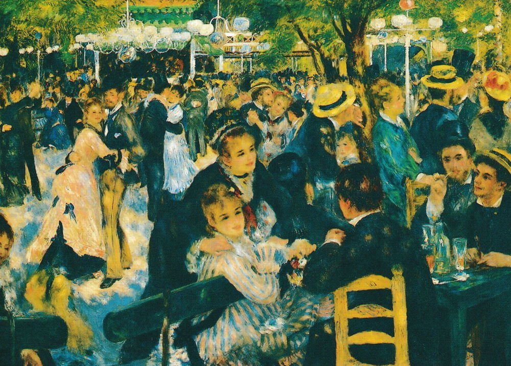 Pierre Postkarte Kunstkarte du Auguste de la Moulin Galette" Renoir "Bal