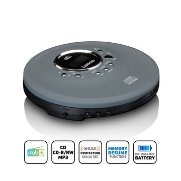 Lenco CD-400GY - Tragbarer CD/MP3-Player Radio