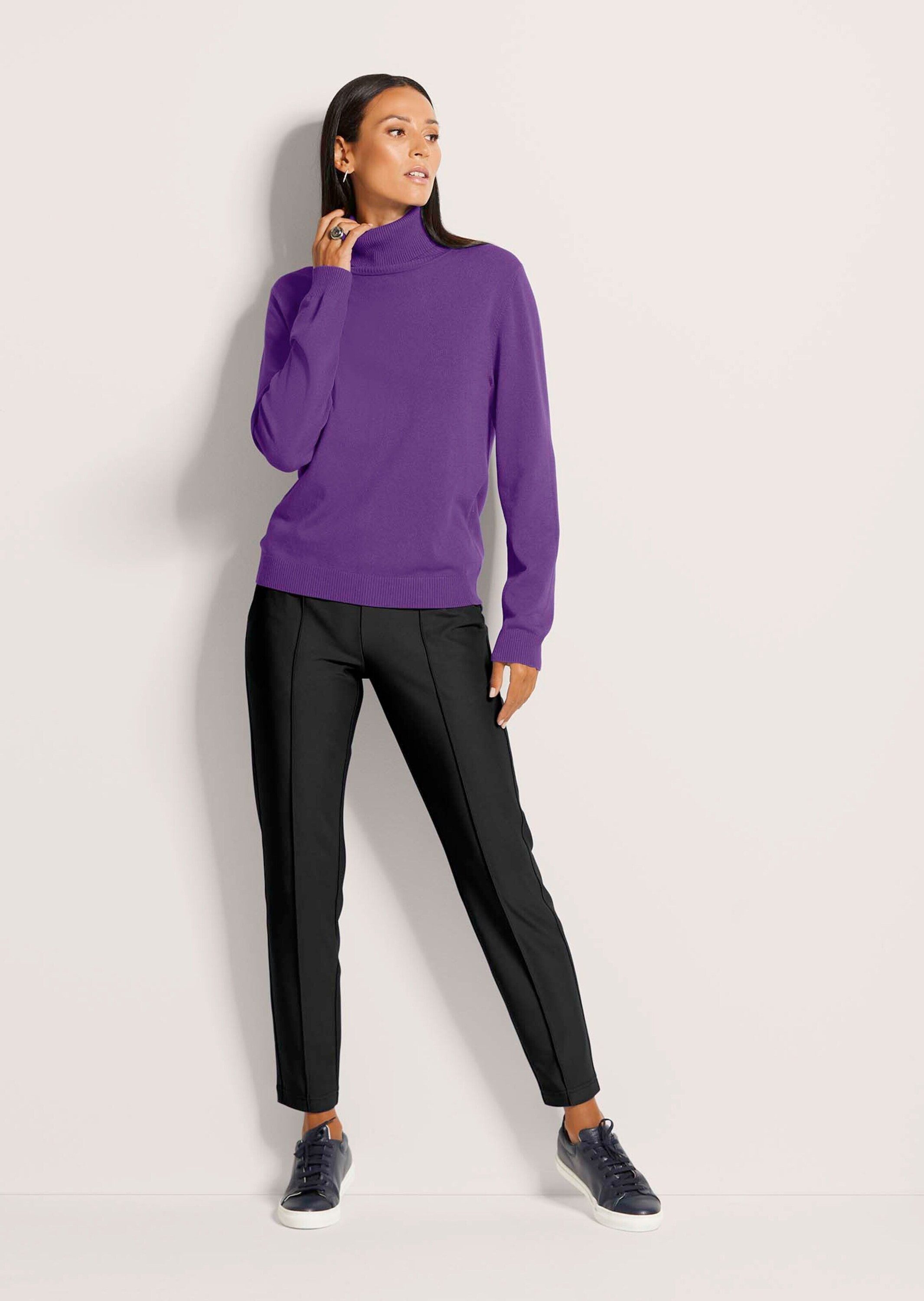 MADELEINE Strickpullover Schmaler Feinstrickpullover Schmaler Rollkragenpul günstig online kaufen
