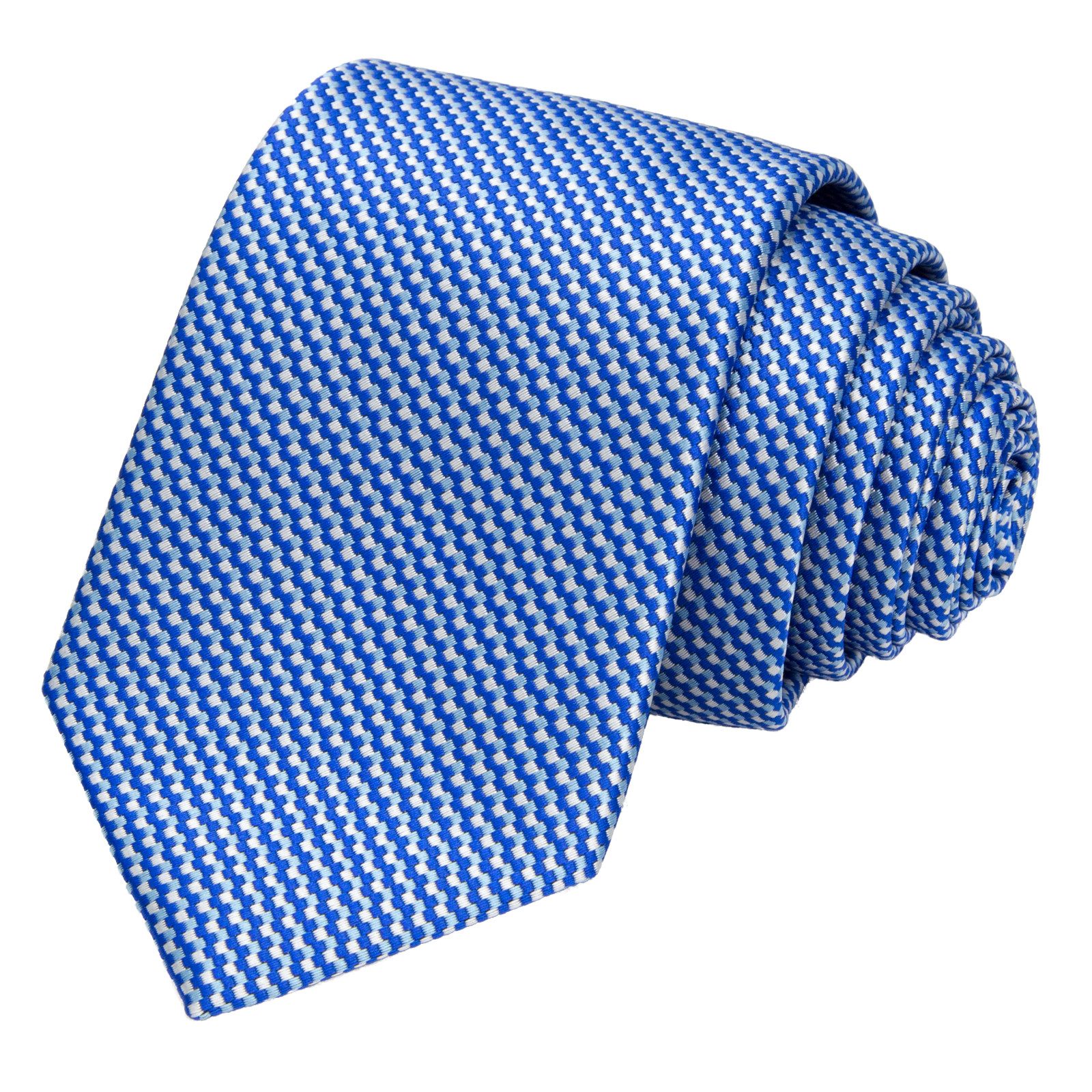 GASSANI Krawatte Karo Hochzeitskrawatte Tuch Festlich Schmal, Herren-Schlips Business (Set, 3-St., Krawattenset, mit Einstecktuch, Manschettenknöpfe) Kariert, Gepunktet, Punkte, Dots, Tupfen, Grid Struktur, Seide-Touch