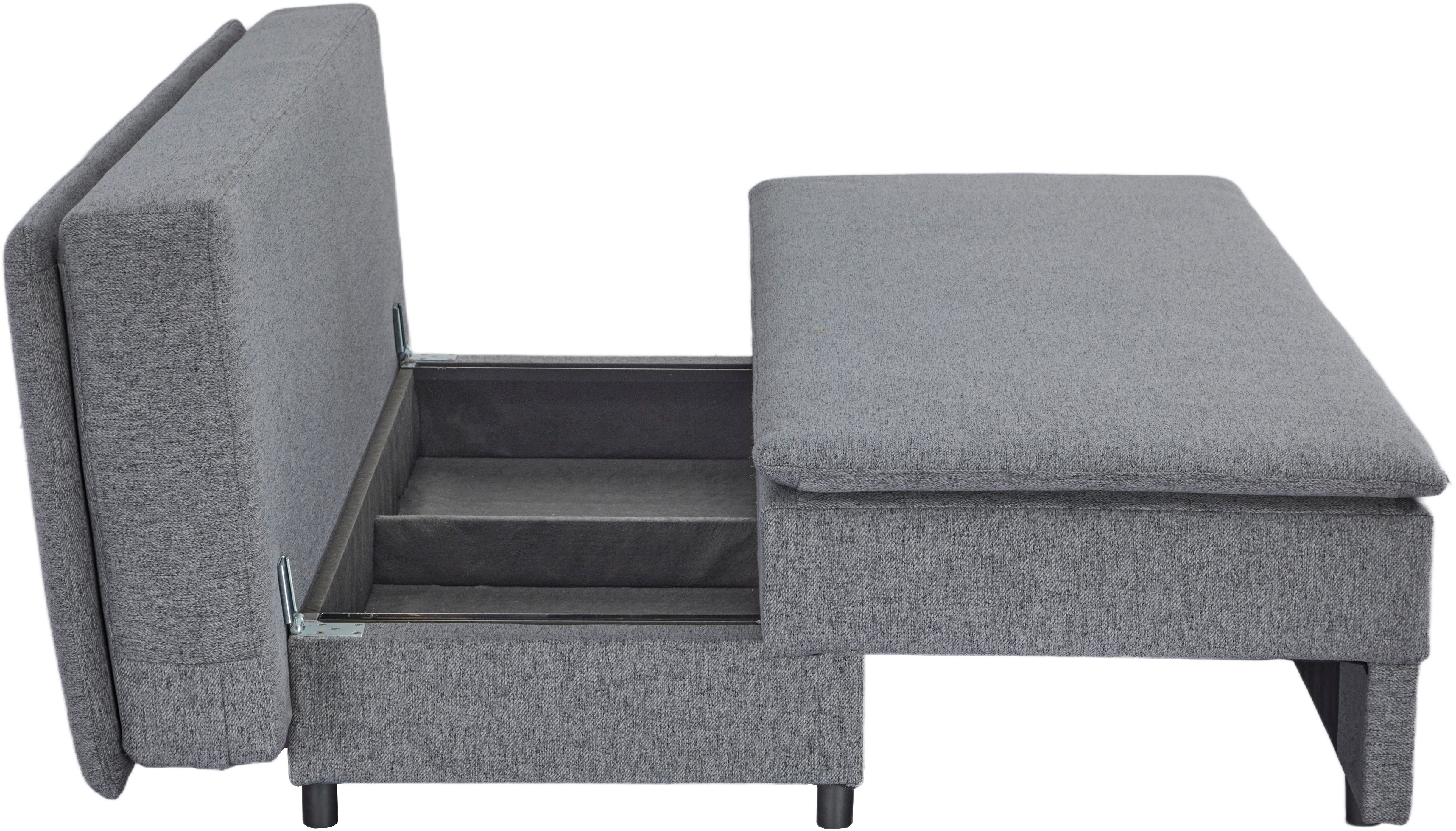 OTTO home Schlafsofa JANNIKO Feinstruktur, Breite: 193 cm, Liegefläche 124x193 cm, mit Bettfunktion & Bettkasten, Matten-Polsterung – Bild 4 von 5