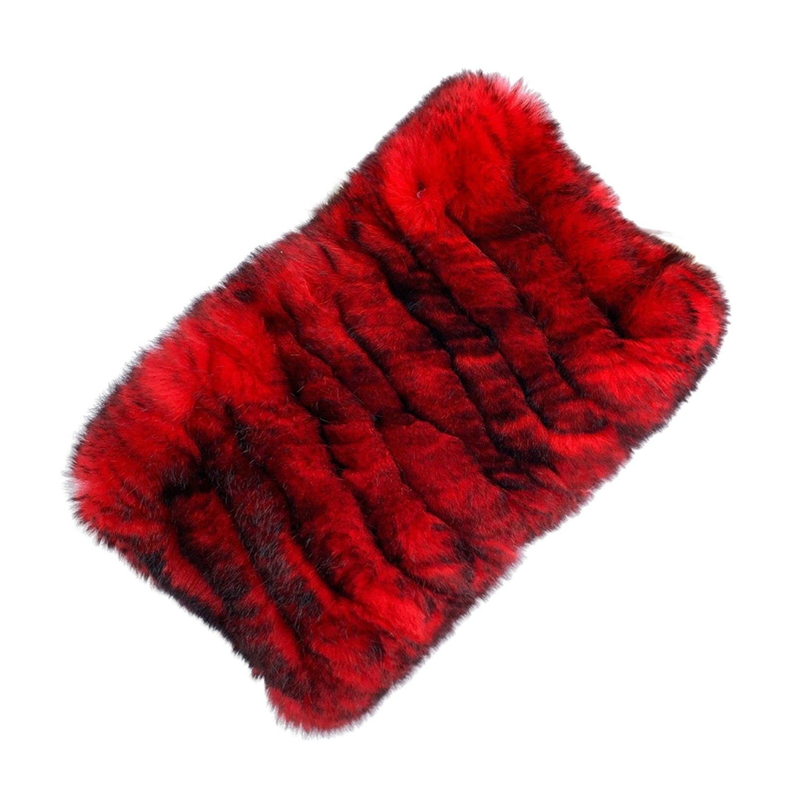 Blusmart Modeschal Damen-Winter-Stirnbandschal, Zwei-in-eins, Winddicht, Wärmend red and black tip
