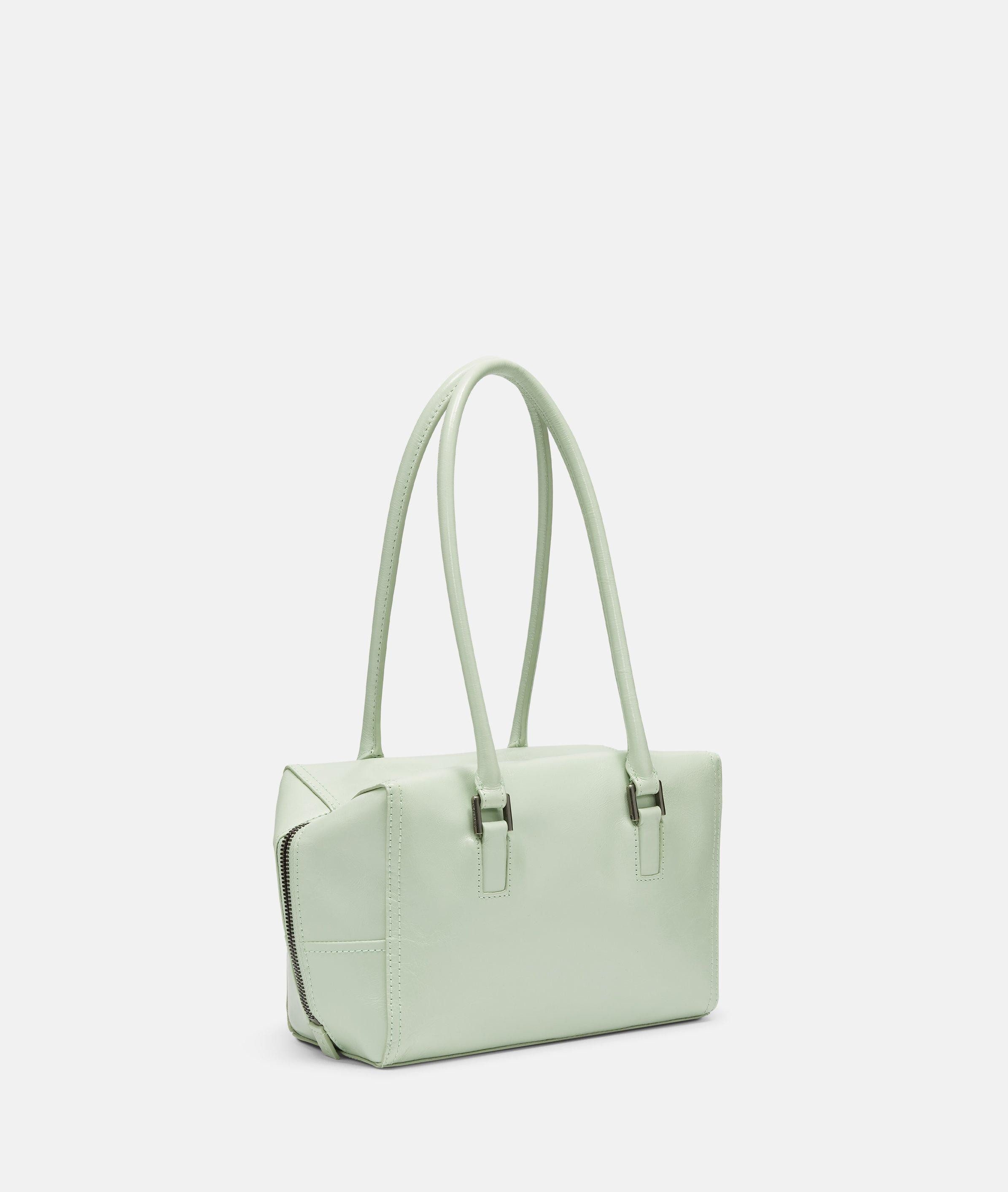 Liebeskind Berlin Schultertasche Satchel, Handliche Schultertasche aus Rindsleder mit glossy Finish