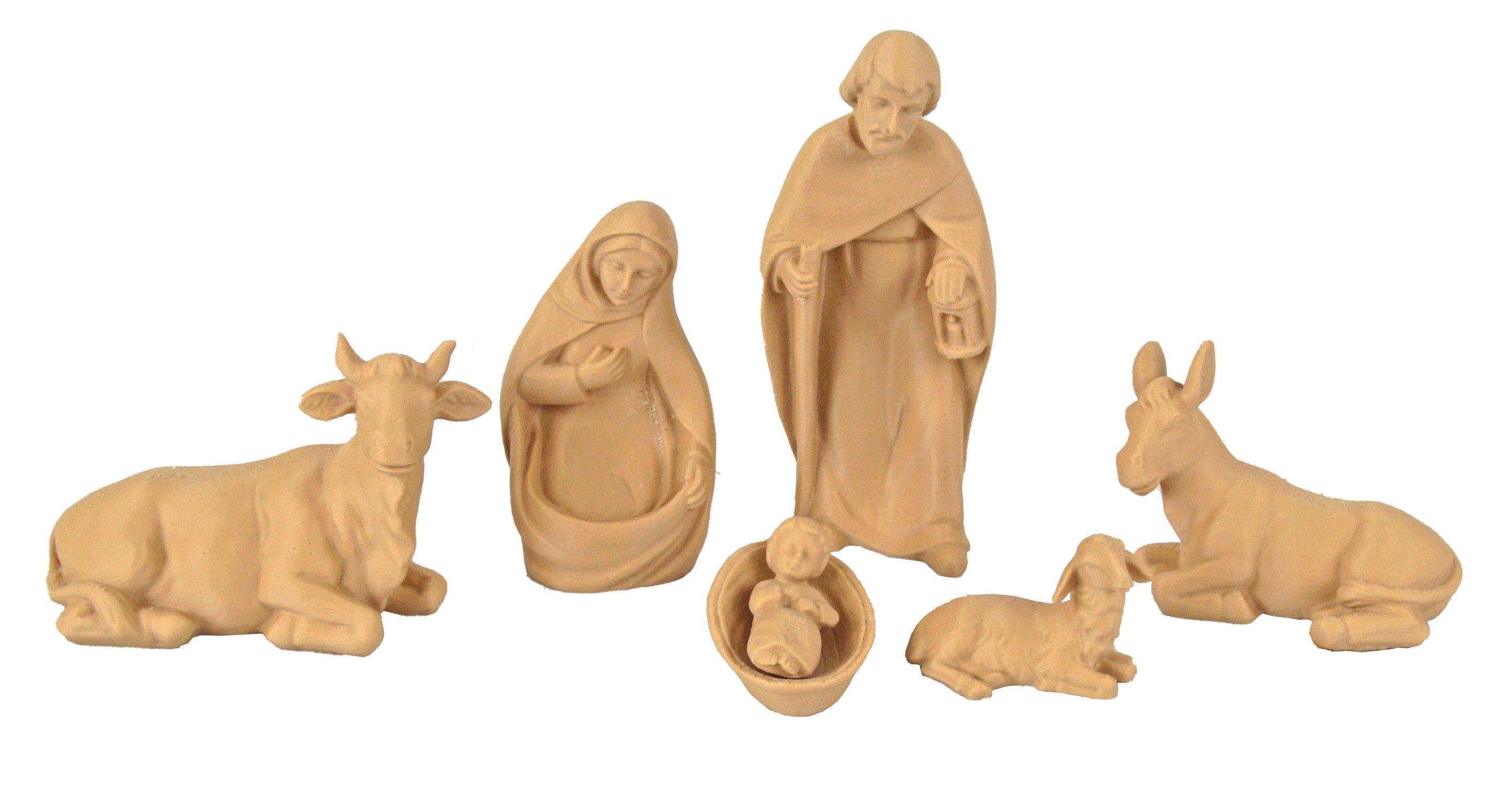 dekoprojekt Krippenfigur Krippenfiguren zum Selbstbemalen – 7-teiliges Set aus dem 3D-Drucker (Set, 7 St., 7-tlg), Krippenfiguren