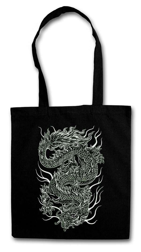 Urban Backwoods Beuteltasche Chinese Tattoo Dragon Stofftasche Asia Drache Flash Arttist Art (1-tlg), Oldschool Studio Rockabilly Ink