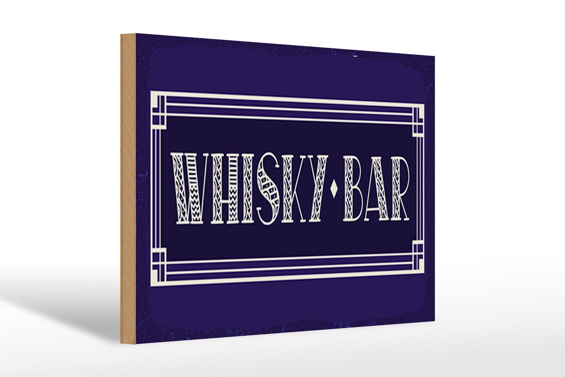 Holzbild 30x20cm Whisky Bar