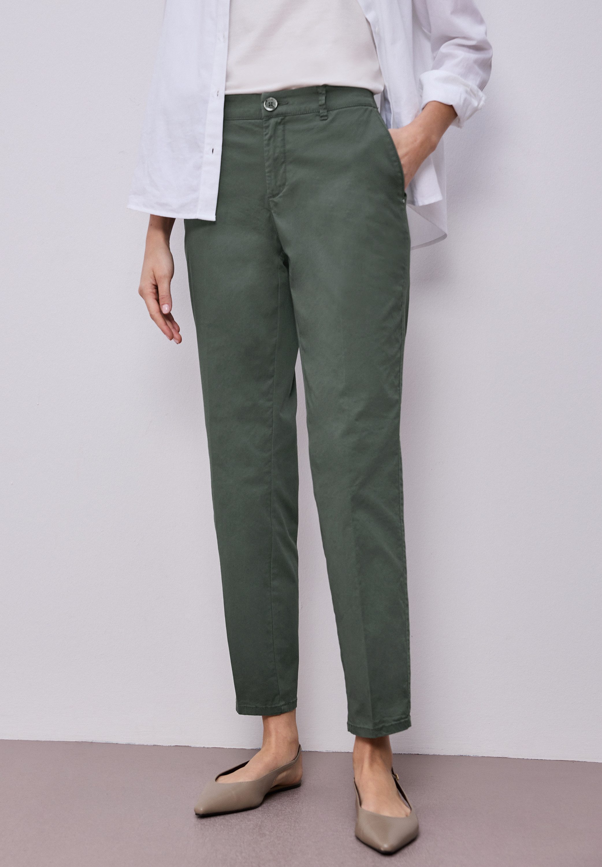 STREET ONE Chinohose aus Twillstoff