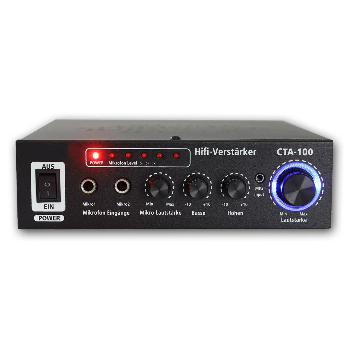 ChiliTec HiFi-Verstärker "CTA-100" 100W, schwarz 1x Line In Stereo-Receiver