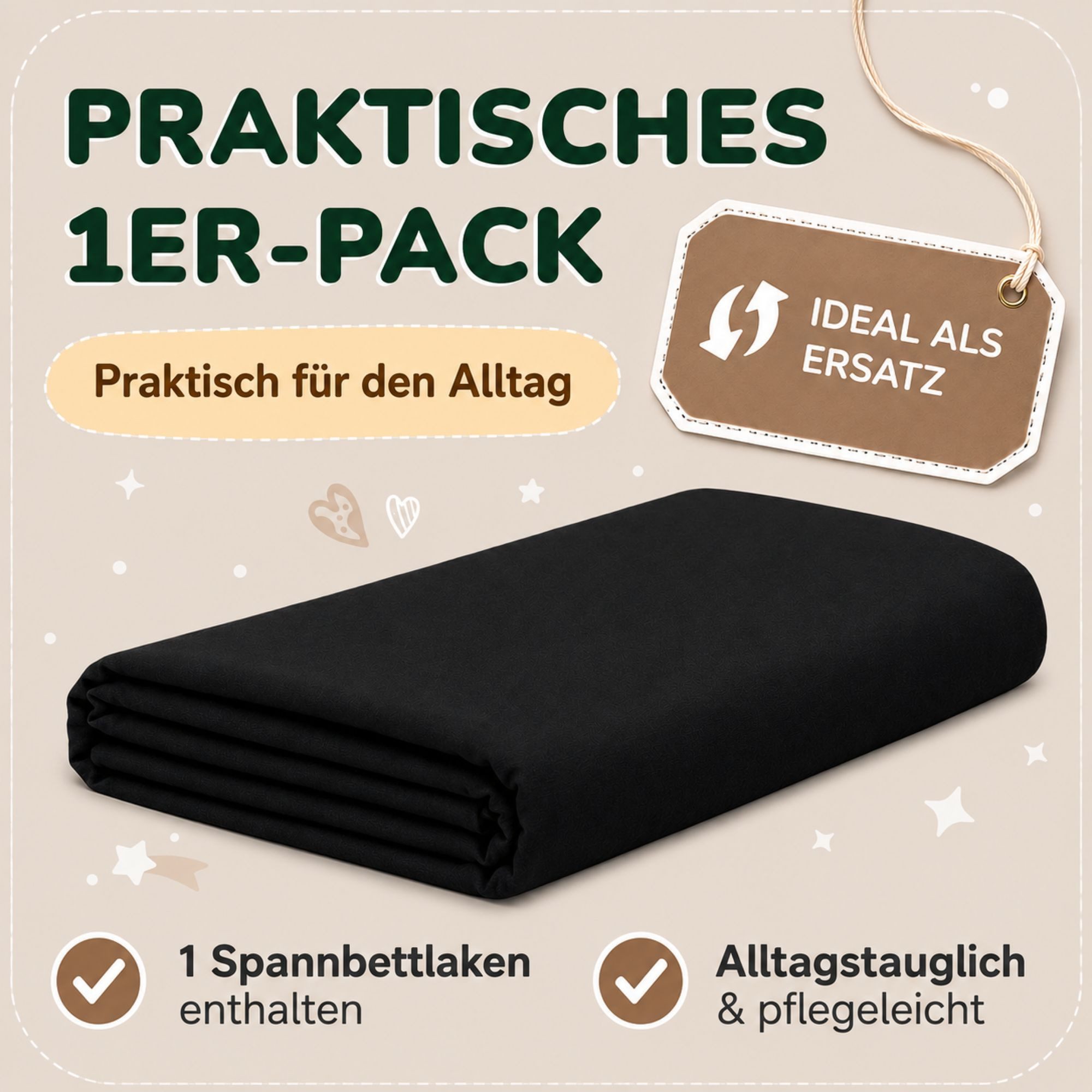leevitex® Spannbettlaken in verschiedenen Größen und Farben, Jersey aus 100% Baumwolle, Jersey, Gummizug: rundum, (1 Stück), für Kinder- & Standardmatratzen, OE – Bild 5 von 5