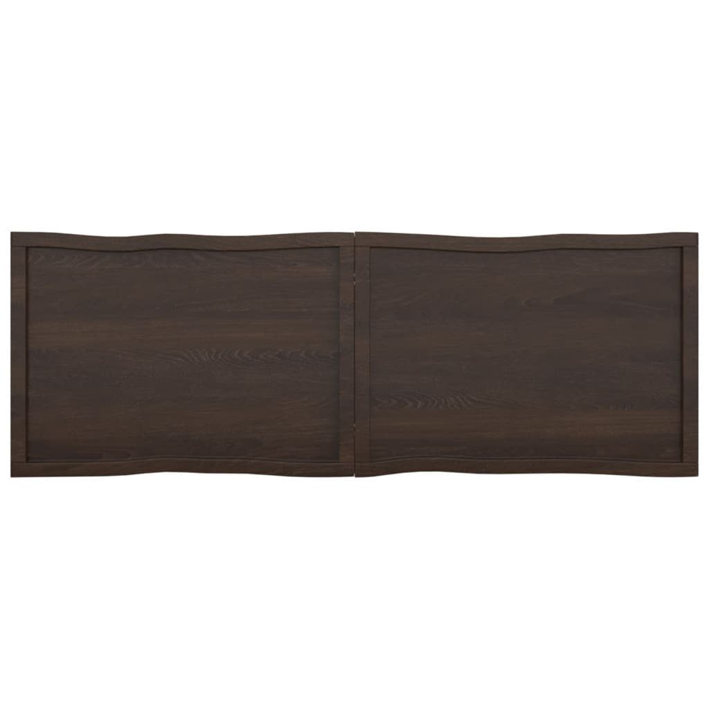 furnicato Tischplatte 180x60x(2-4) cm Massivholz Behandelt (1 Baumkante St)