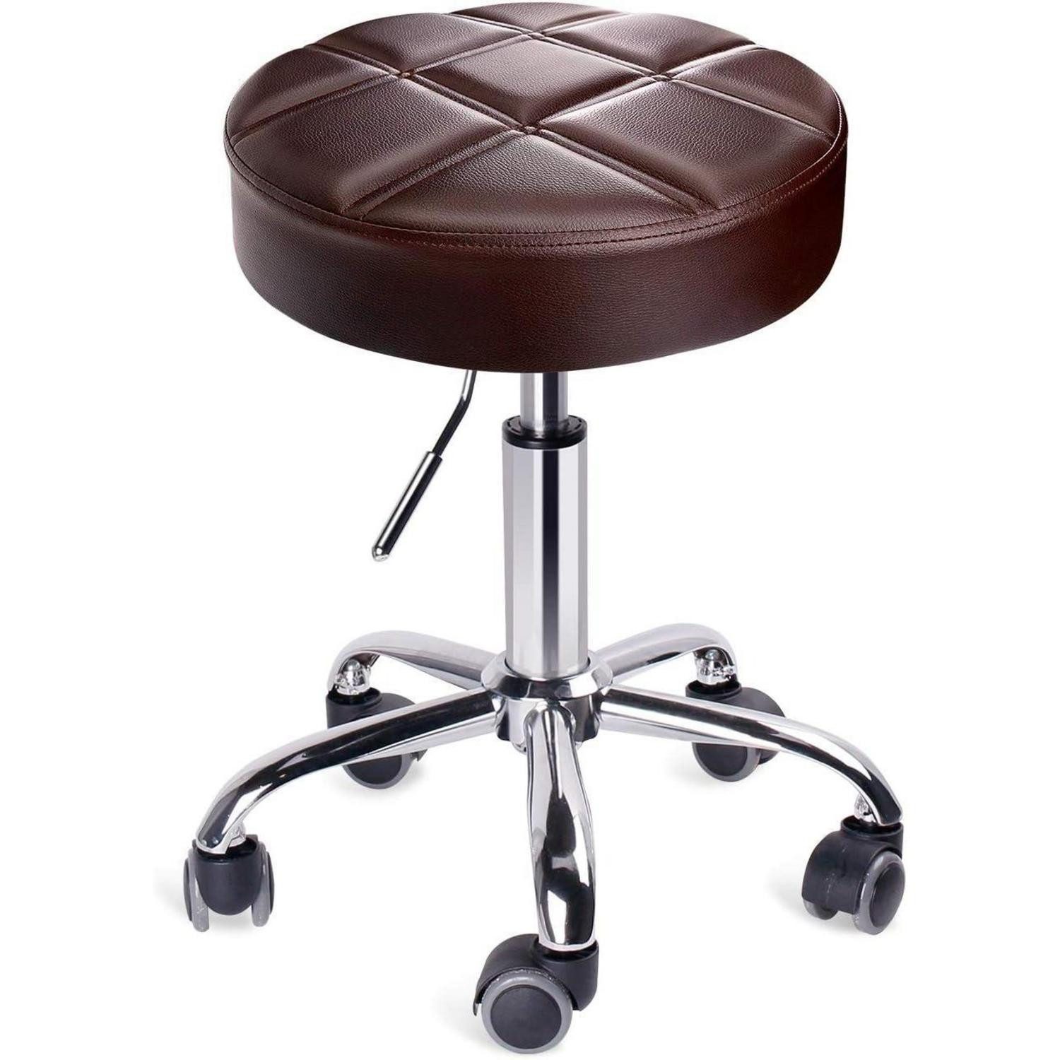 Kochbesteck-Set Drehhocker höhenverstellbar Rollhocker Braun Sitz Φ35cm