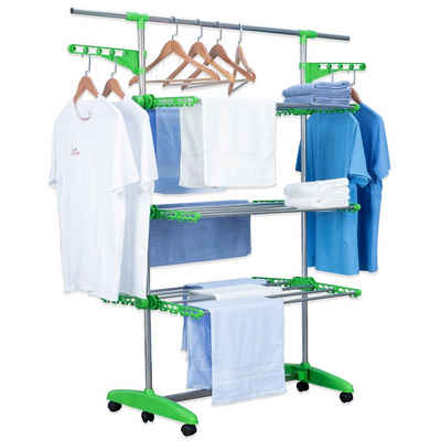 NYVI Turmwäscheständer »Wäscheständer LaundryFlex Plus Grün«, Wäschetrockner, faltbar, mobil, ausziehbar
