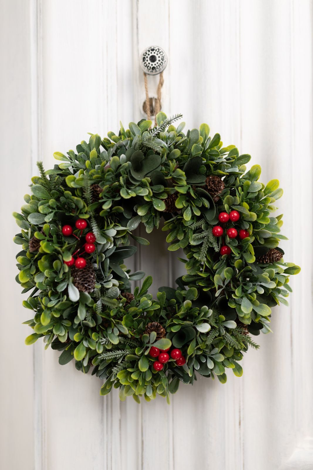 BURI Adventskranz Weihnachtskranz 32cm Türkranz Adventskranz Weihnachtsdeko Fensterdeko