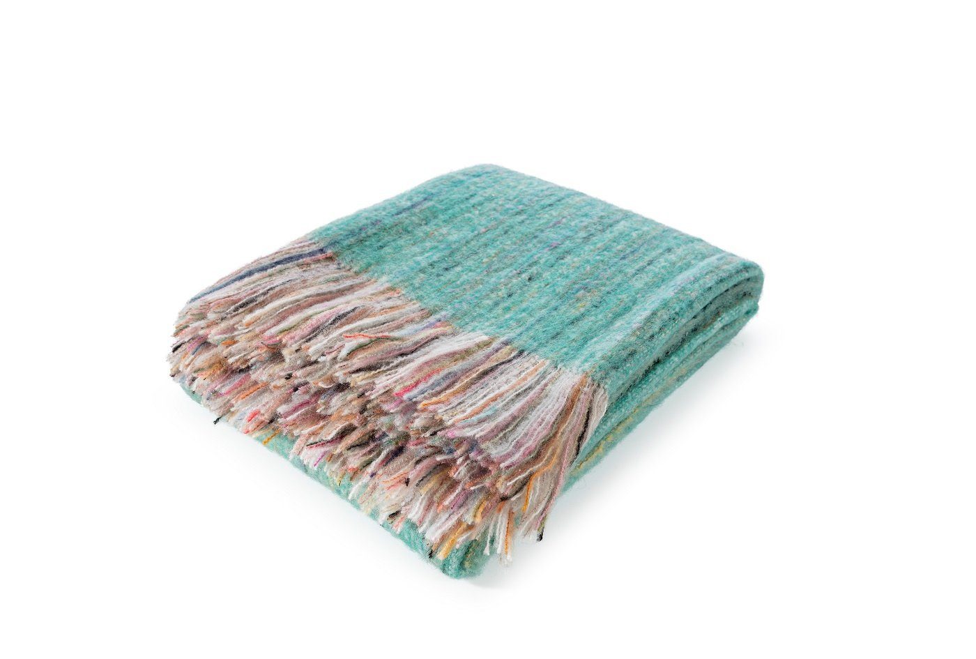 Plaid Türkis mint Kuscheldecke - Magma Wohndecke Fransen Decke, Ayana 190 130 x Wohndecke cm Heimtex - trendige Magma weiche