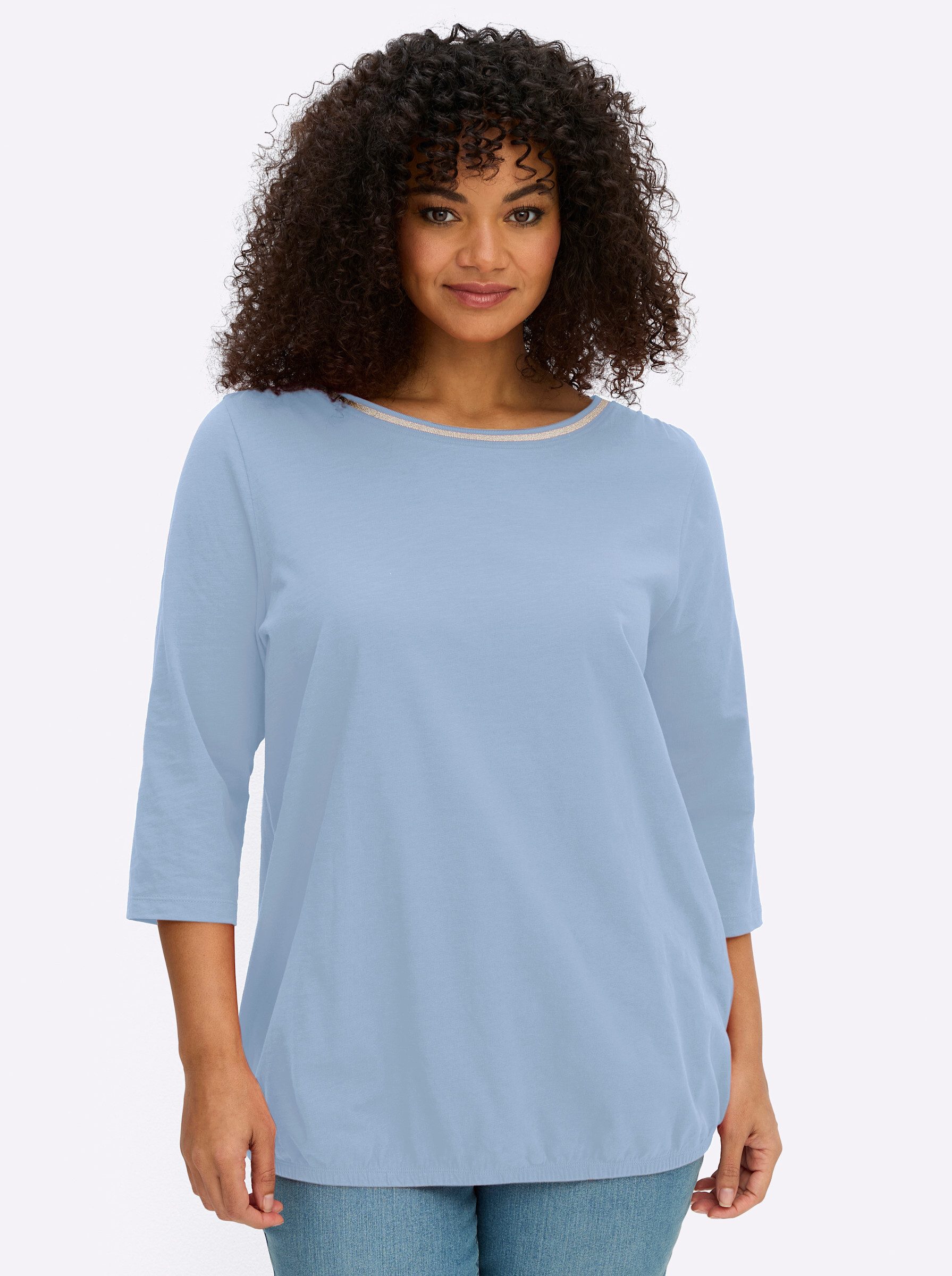 Sheego T-Shirt 3/4-Arm-Shirt 3/4-Arm
