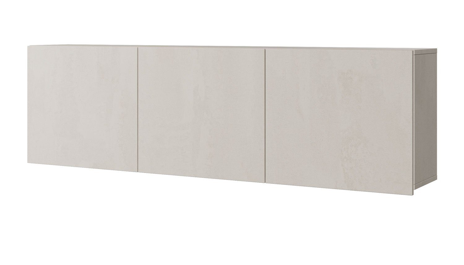 Klapphängeschrank 150x27x45cm Teen Flex Hängeschrank) Flex, 3-türig betonfarben (Teen Feldmann-Wohnen