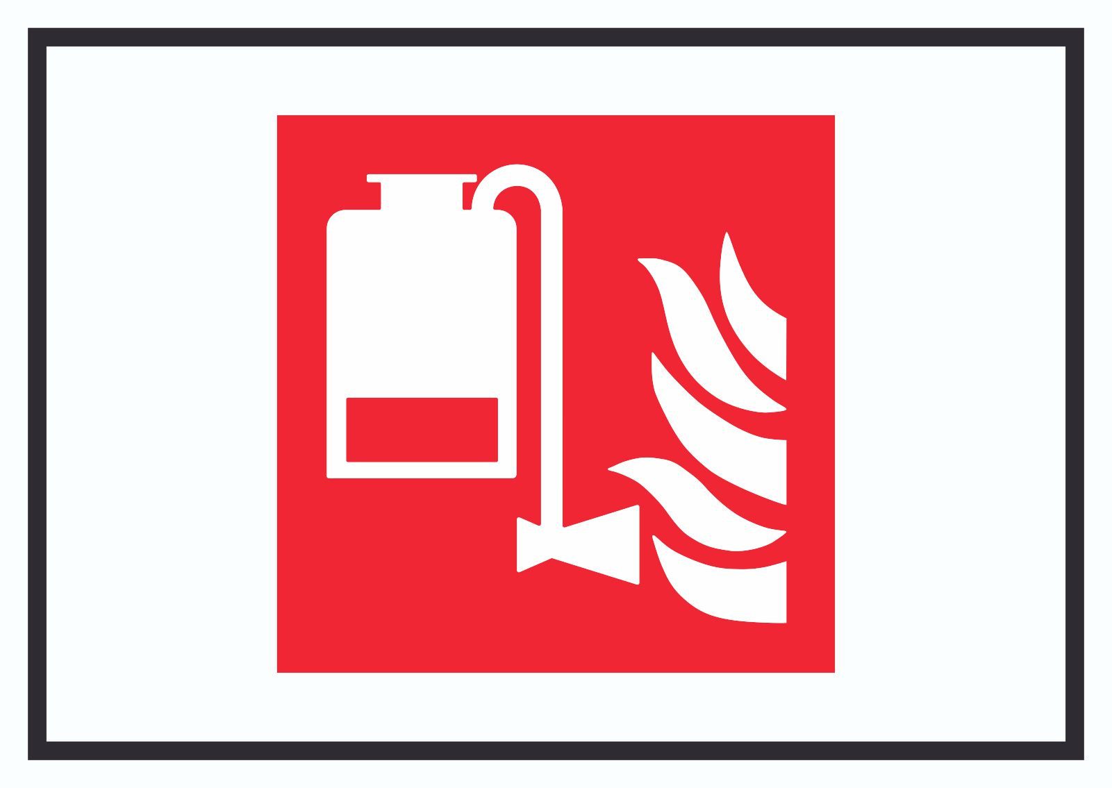 HB-Druck Hinweisschild Tragbare Schaumlösch-Einheit Symbol Schild, wetterfest, stabil, UV-beständig, kratzfest