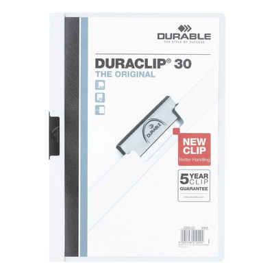 DURABLE Hefter Duraclip 30, mit Klemmfunktion, Format DIN A4, bis 30 Blatt