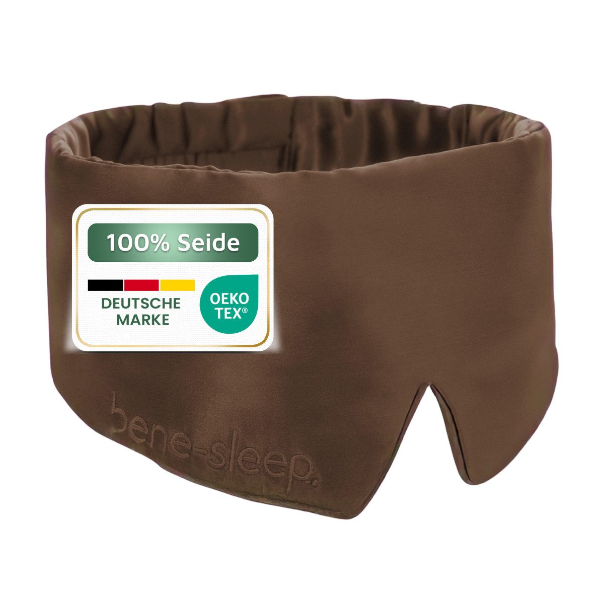 bene-sleep. Schlafmaske bene-sleep Premium Seidenschlafmaske – 100% verdunkelnd, Größenverstellbar