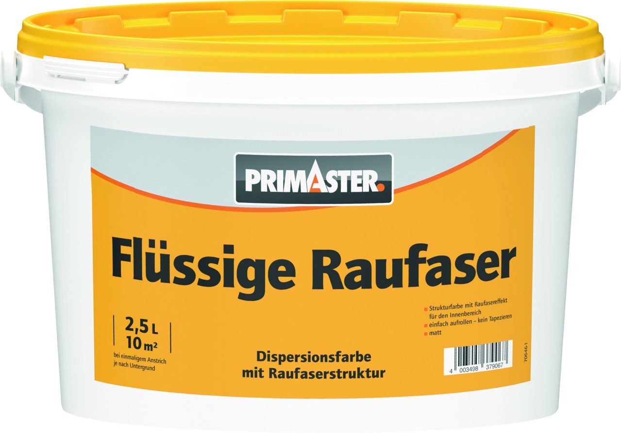 Primaster Wandfarbe Primaster Flüssige Raufaser 2,5 L weiß matt