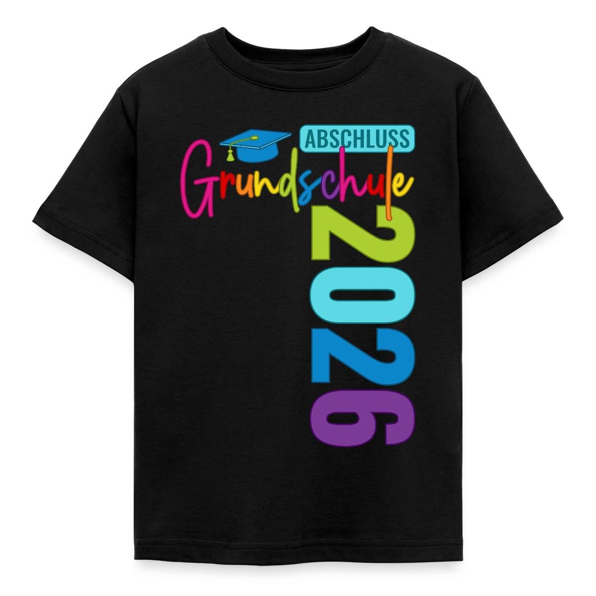 T-Shirt Abschluss Grundschule 2026 Bunt Und Fröhlich Kinder T-Shirt