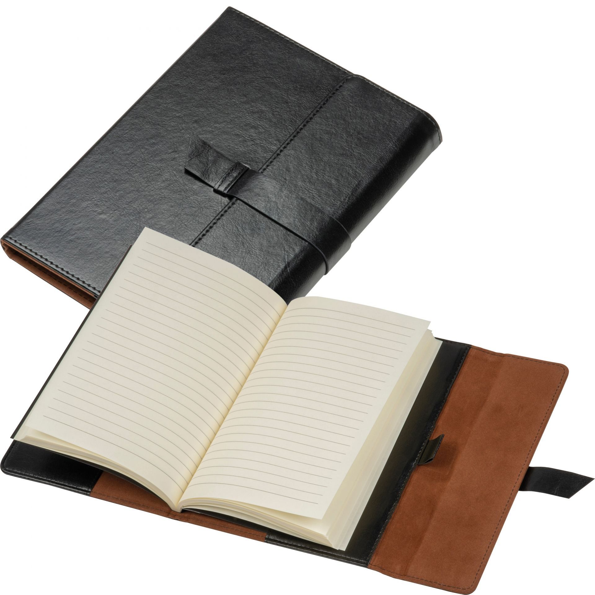 Macma Notizbuch Notizbuch / DIN A5 / mit 160 linierten Seiten / Farbe: schwarz