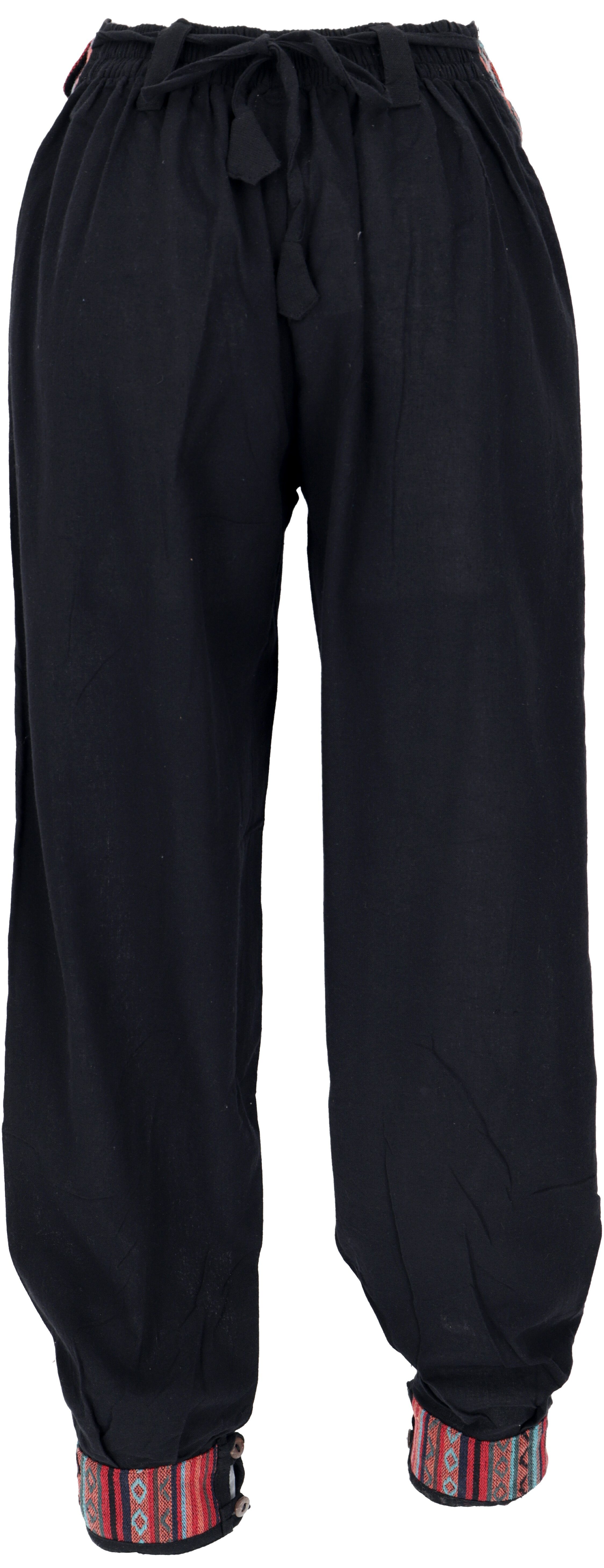 Guru-Shop Relaxhose Muckhose, Pluderhose mit breitem Bund und.. Ethno Style, alternative Bekleidung