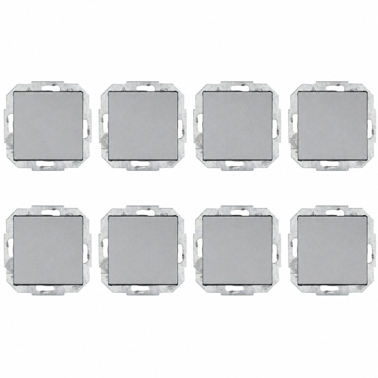 Kopp Lichtschalter 8X Klingeltaster ATHENIS Taster IP20 Universalschalter Klingelschalter, Unterputz Universaltaster Lichttaster Klingeltaster Tastschalter