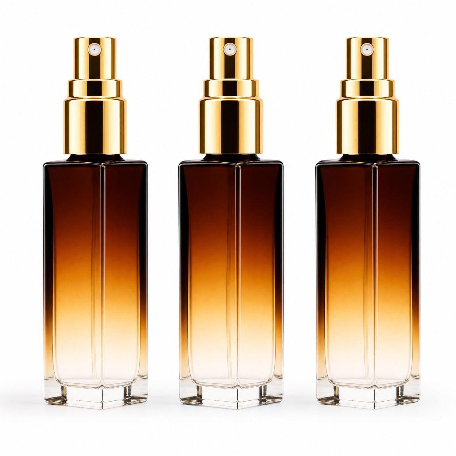 LuxusKollektion Parfümzerstäuber Zerstäuber Glas 10ml 3er Set Braun (3 St)