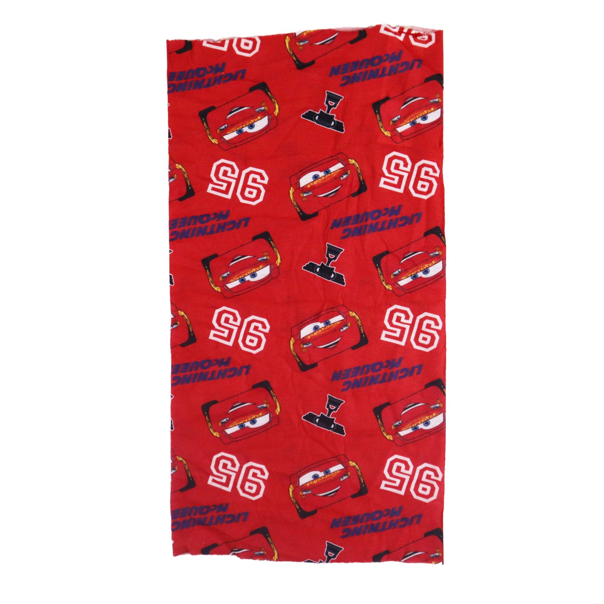 Disney Bommelmütze Disney Cars Lightning McQueen Herbst Handschuhe plus Loop Wintermütze Kinder