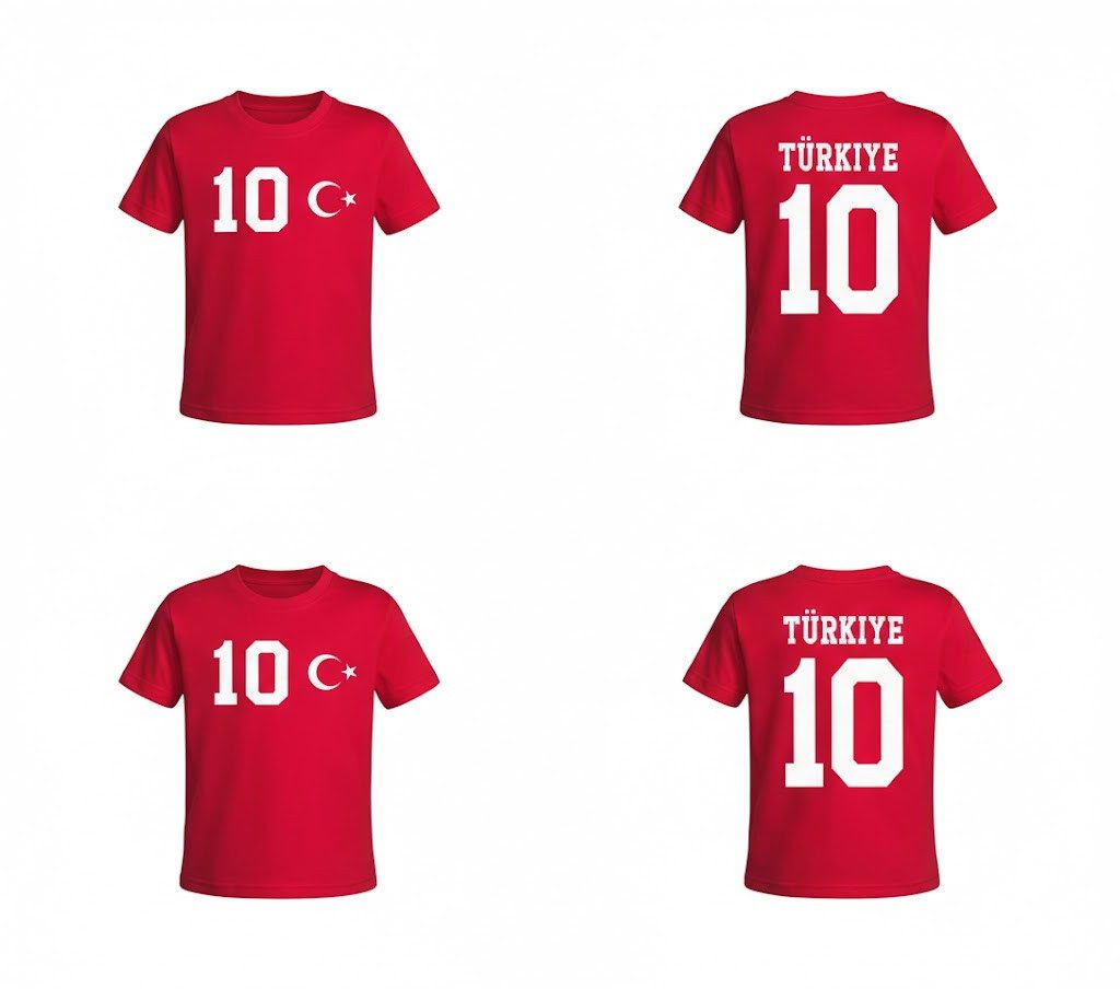 T-Shirt Kinder Türkei Türkiye Turkey Sport Trikot Fußball Meister WM EM
