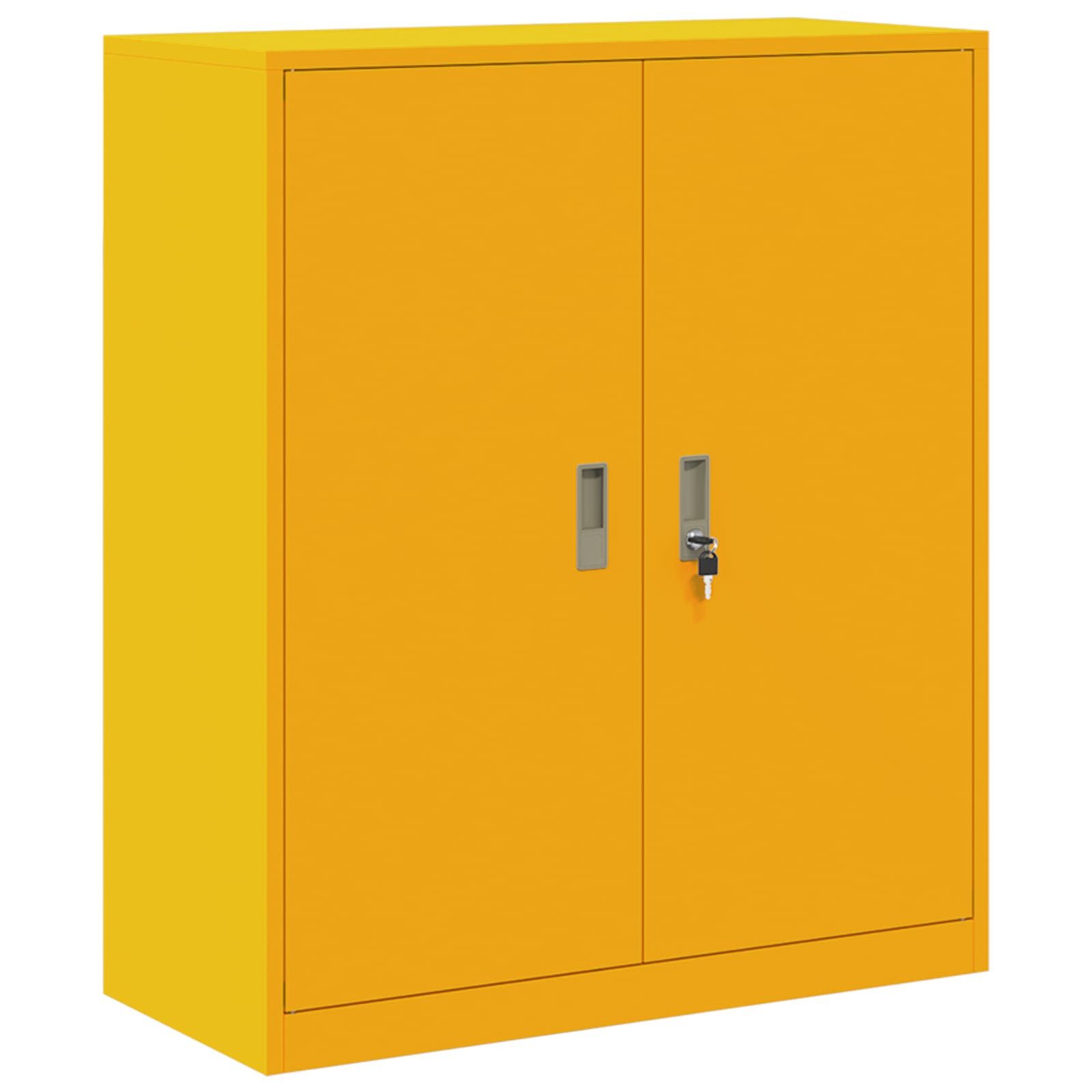 vidaXL Aktenschrank Aufbewahrungsschrank Senfgelb 90 x 40 x 105 cm Stahl (1-St)