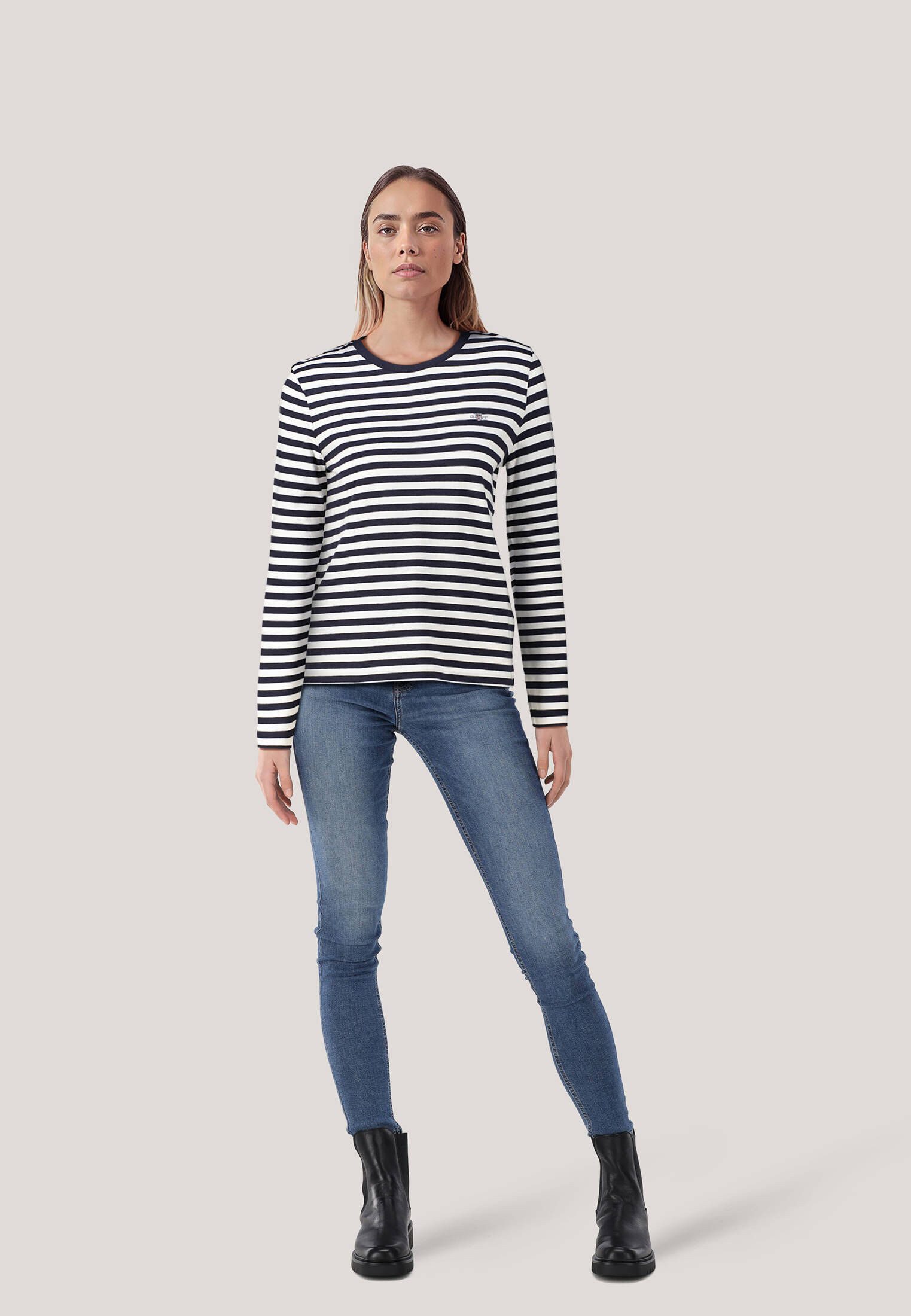 Gant T-Shirt Damen Langarmshirt aus Bio-Baumwolle günstig online kaufen