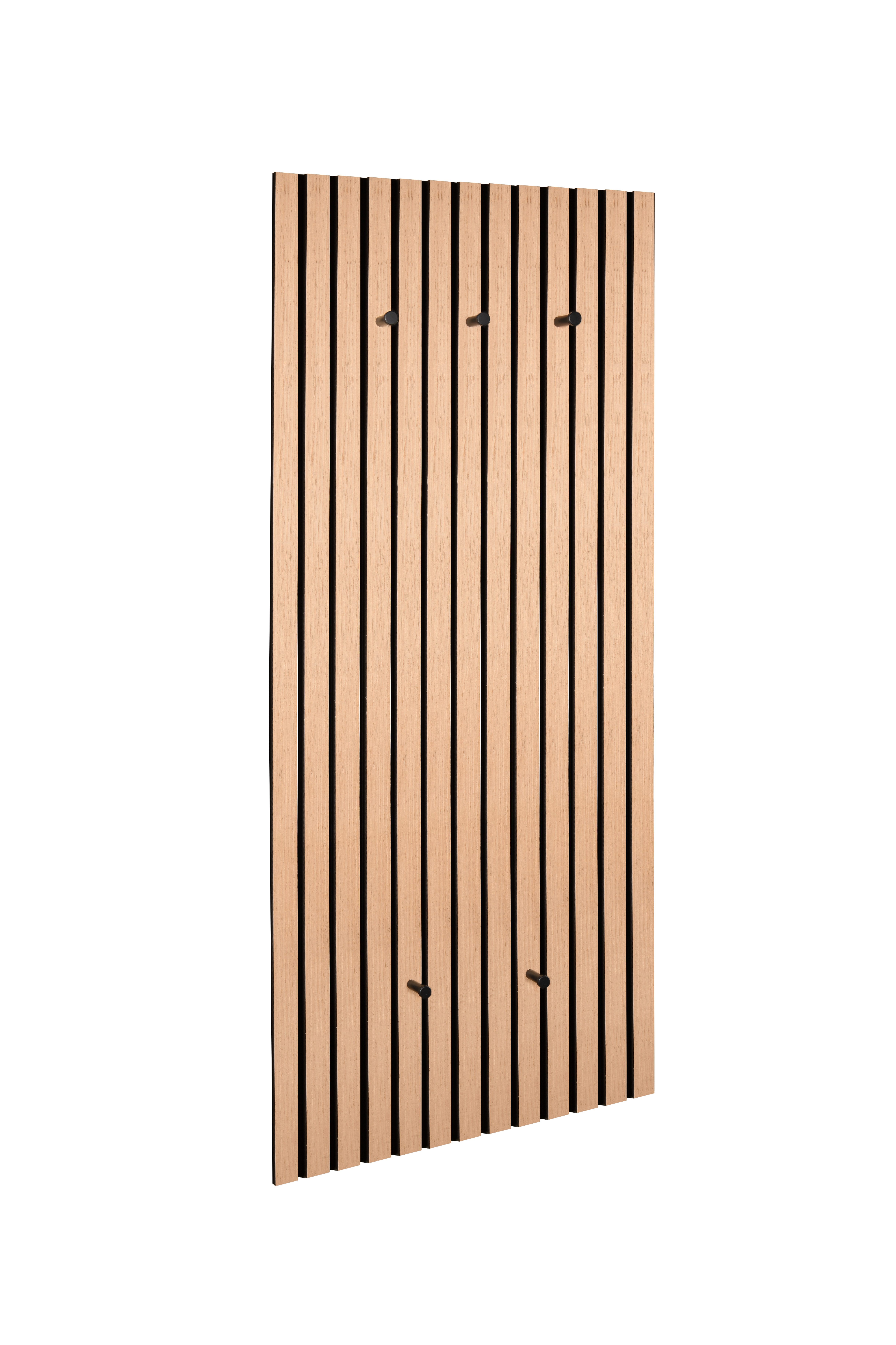 furnling Wandgarderobe Gwenla (1 St), Garderobe in Akustikpaneel-Optik in Artisan Eiche mit 5 Haken