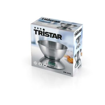 Tristar Küchenwaage KW 2436, Waage mit Timer, Edelstahl, 5 kg, 2,5 L
