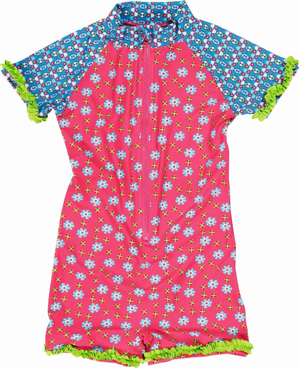 Badeanzug UV-Schutz Einteiler Blumen