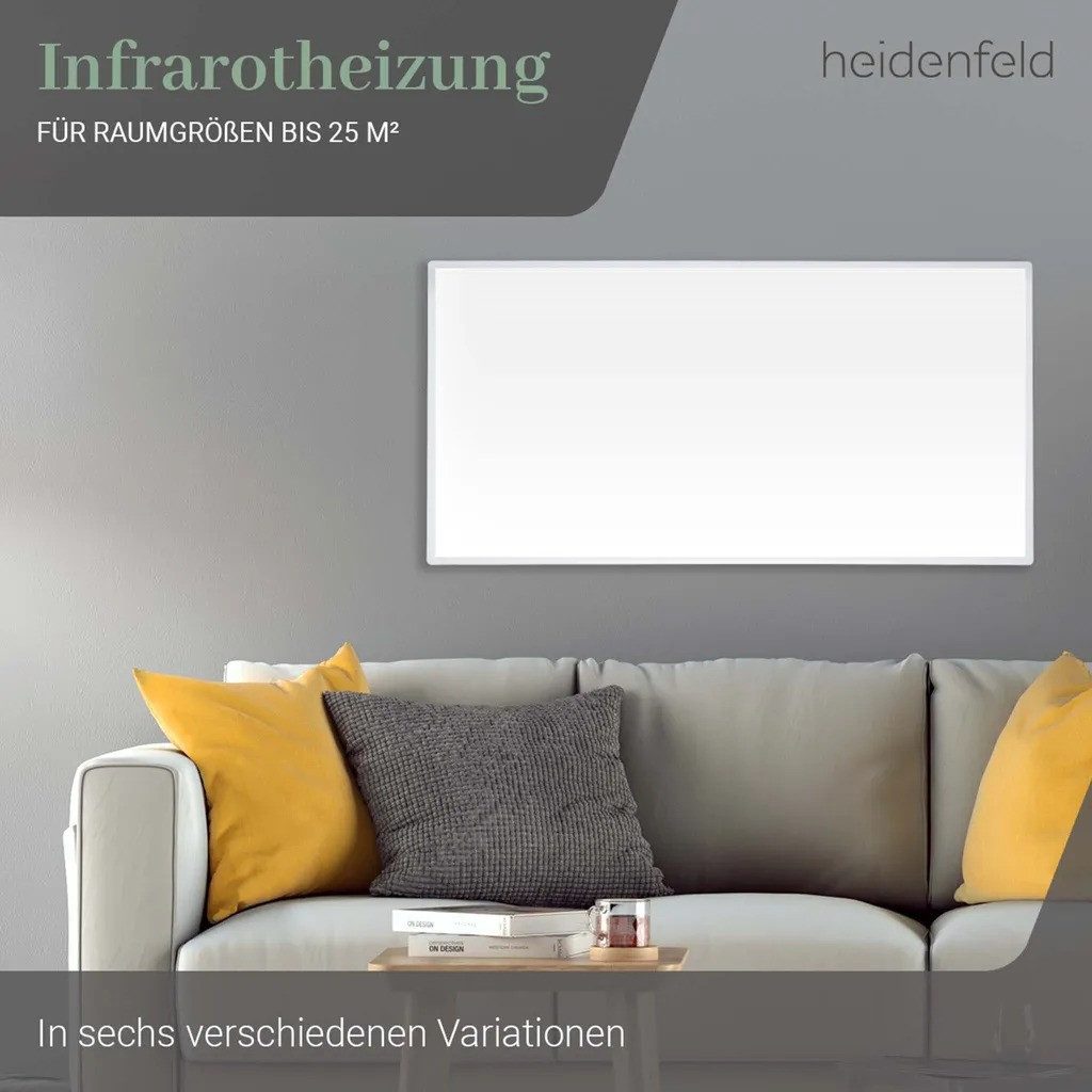 Heidenfeld Infrarotheizung HF-HP106-3 500 W, Mit 1-teiliges Set und 500 W.
