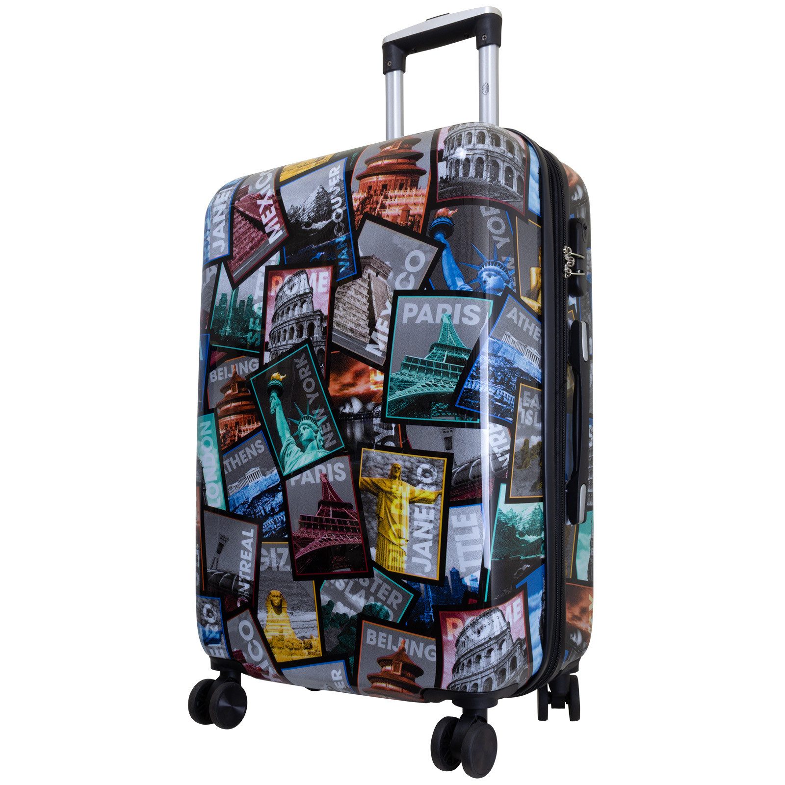 Trendyshop365 Hartschalen-Trolley City, bunter Koffer mit günstig online kaufen