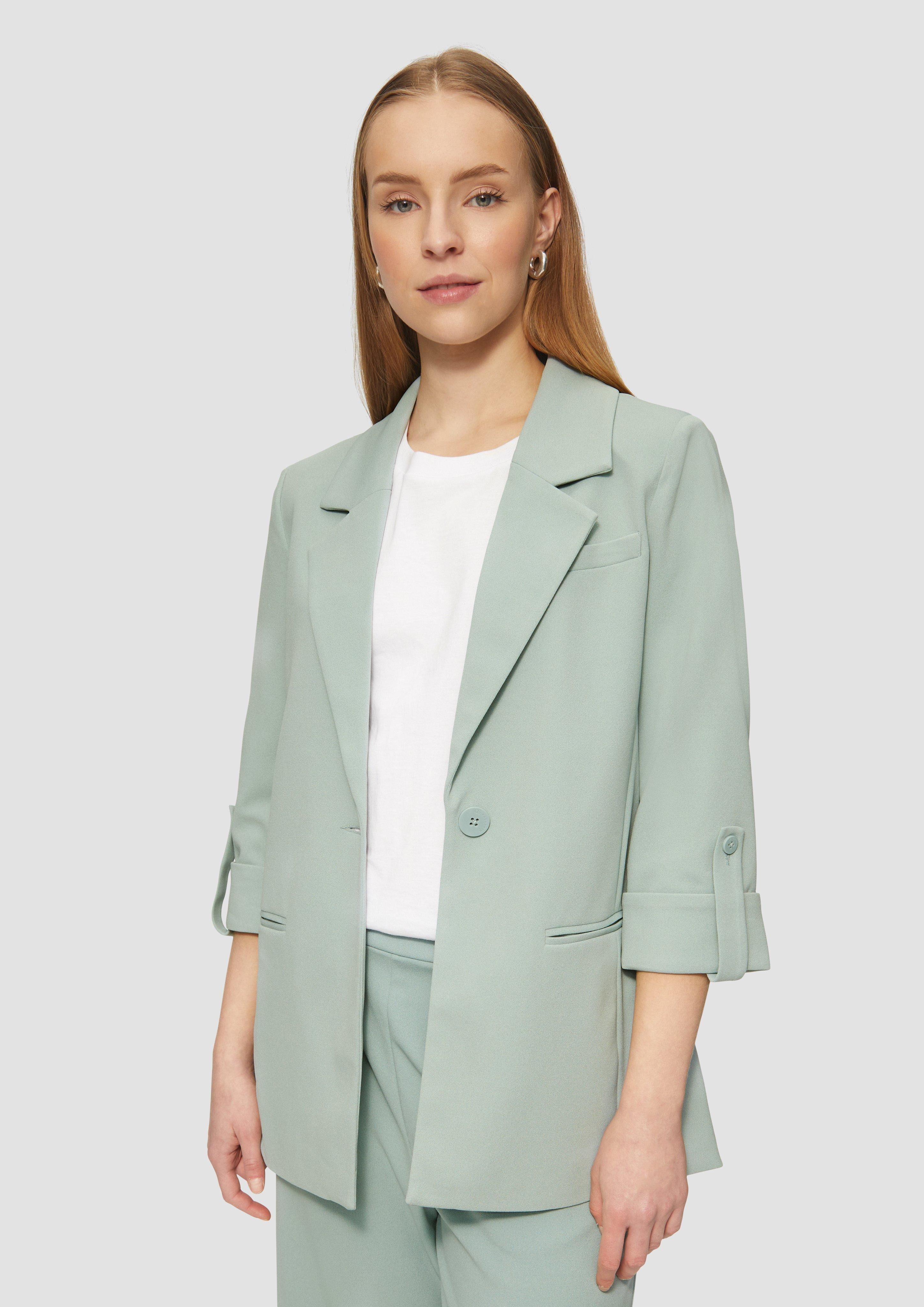 Jackenblazer Interlock-Blazer mit Krempelarm