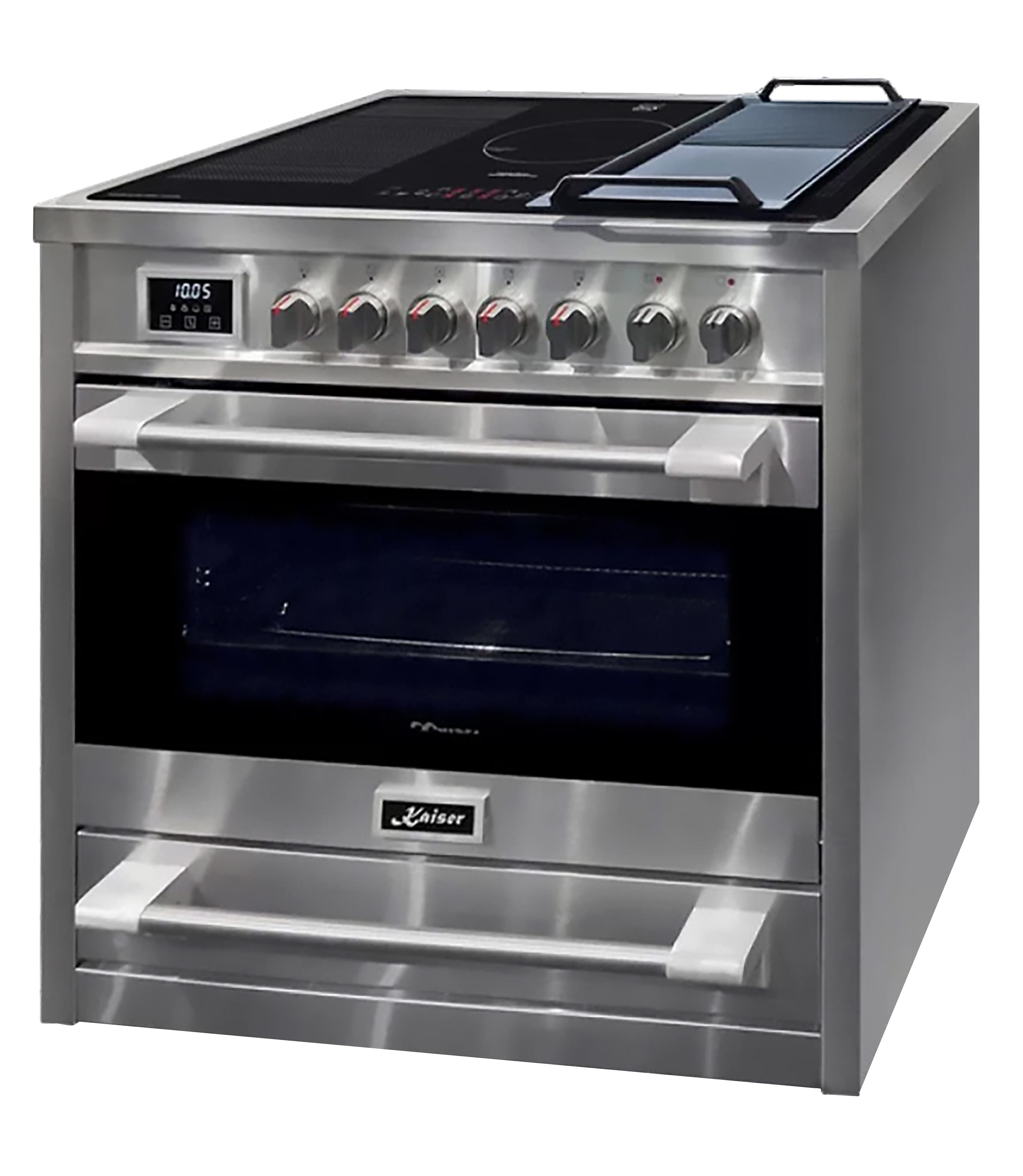 Kaiser Küchengeräte Induktions-Standherd HC 93691 IR, mit 1-fach-Teleskopauszug, XXL Elektro Standherd 90 cm Induktionskochfeld 115L Selbstreinigung