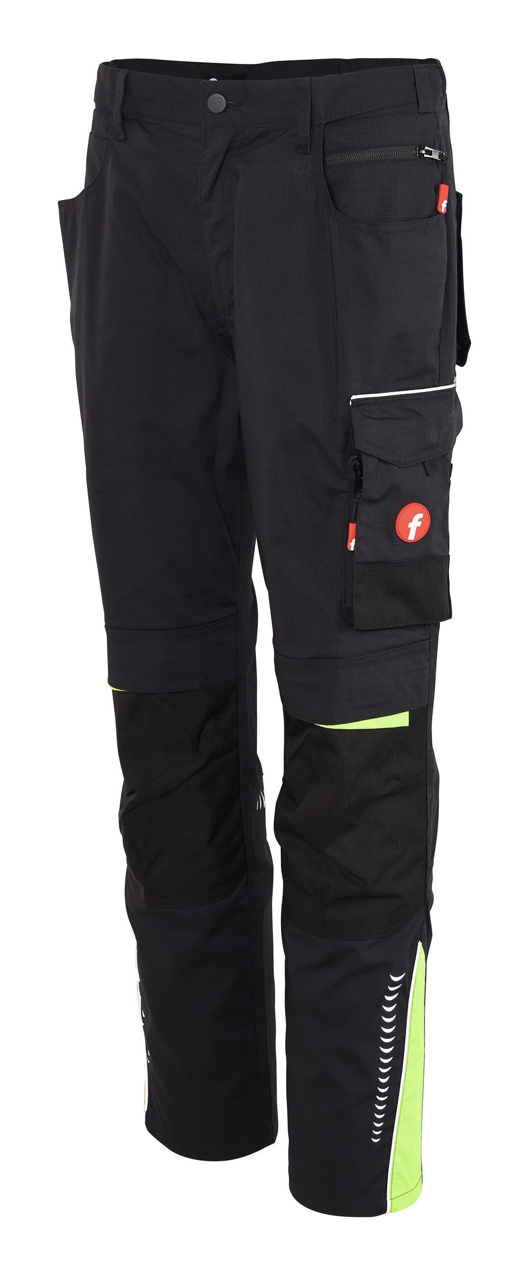 fortis Arbeitsbundhose Herren-Bundhose Performance schwarz/lime