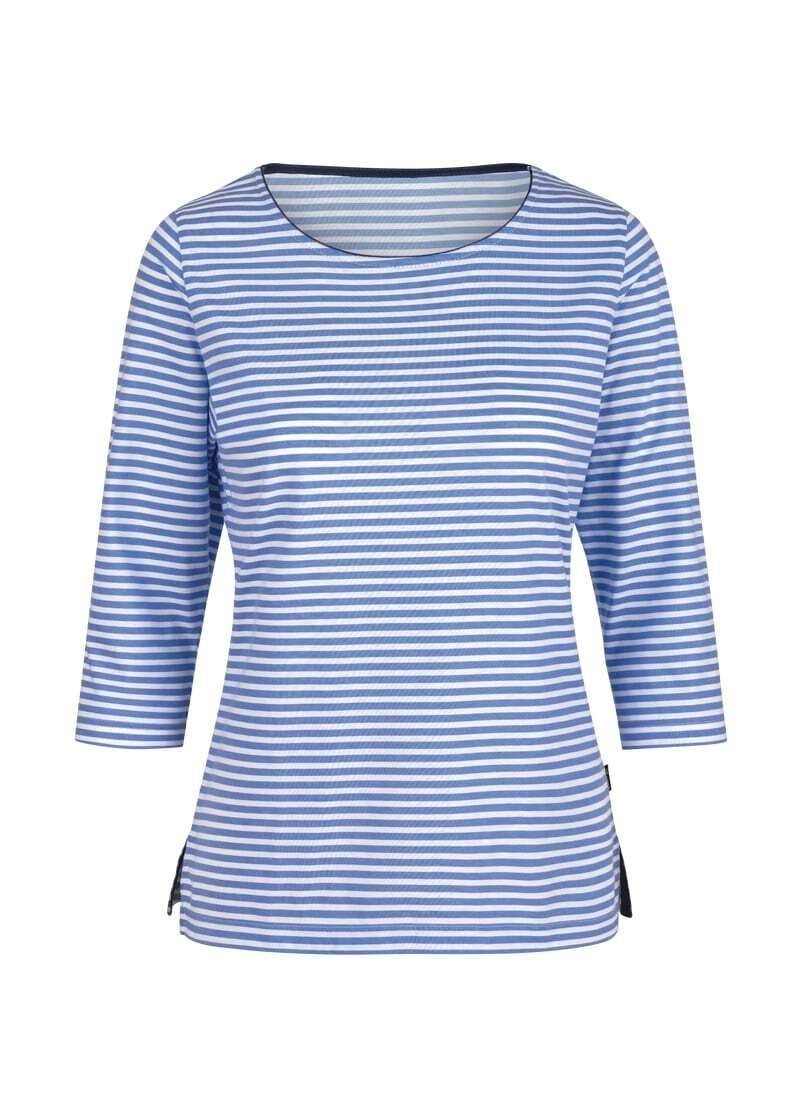 lavendel 100% Longsleeve TRIGEMA Baumwolle Shirt aus mit 3/4-Arm Trigema