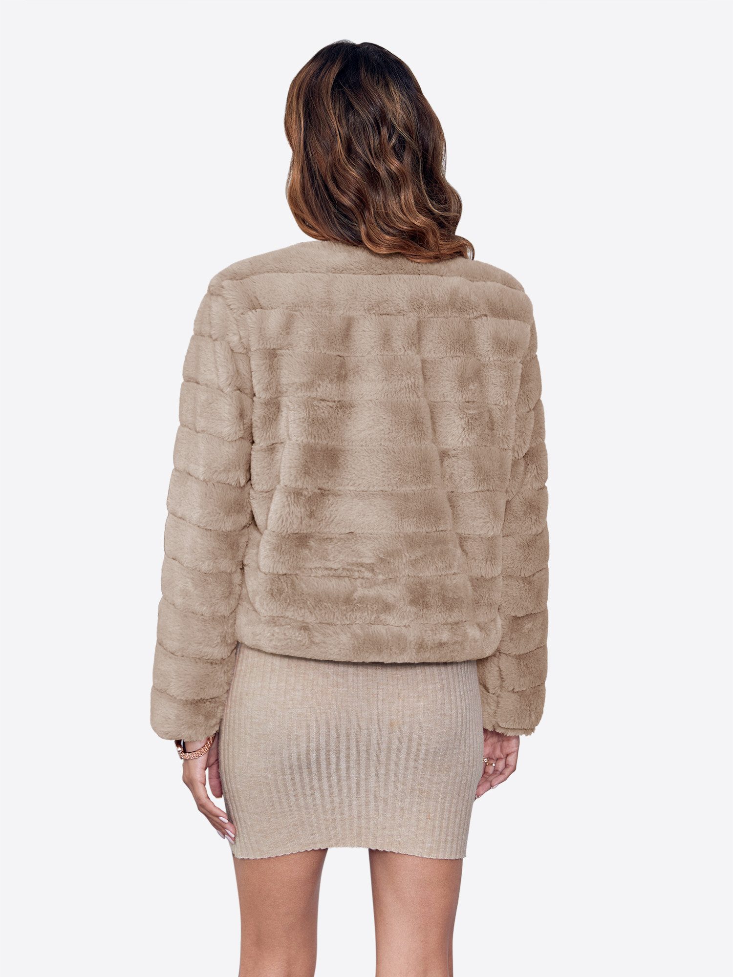 Imily Bela Fellimitatjacke Damen kurze Freizeitjacke günstig online kaufen