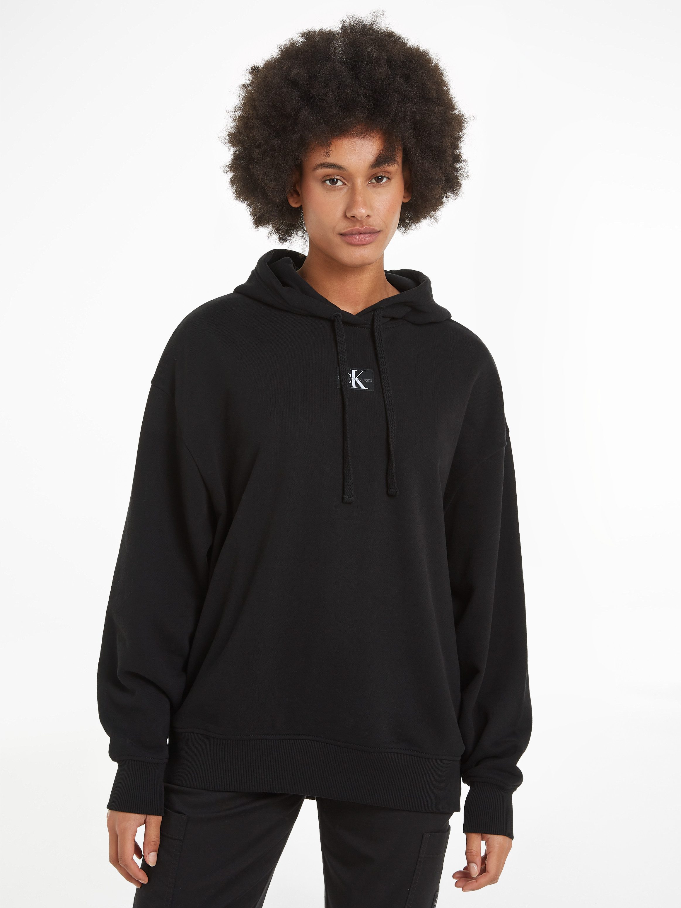 Calvin Klein Jeans Longsweatshirt WOVEN LABEL OVERSIZED HOODIE mit Logopatch